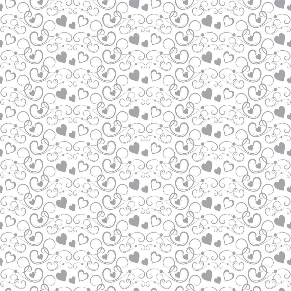 Hearts Fabric - Dusty Gray