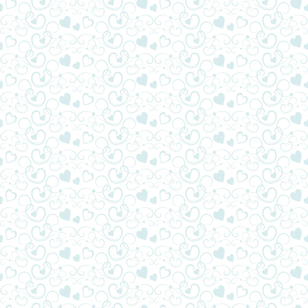 Hearts Fabric - Iceberg