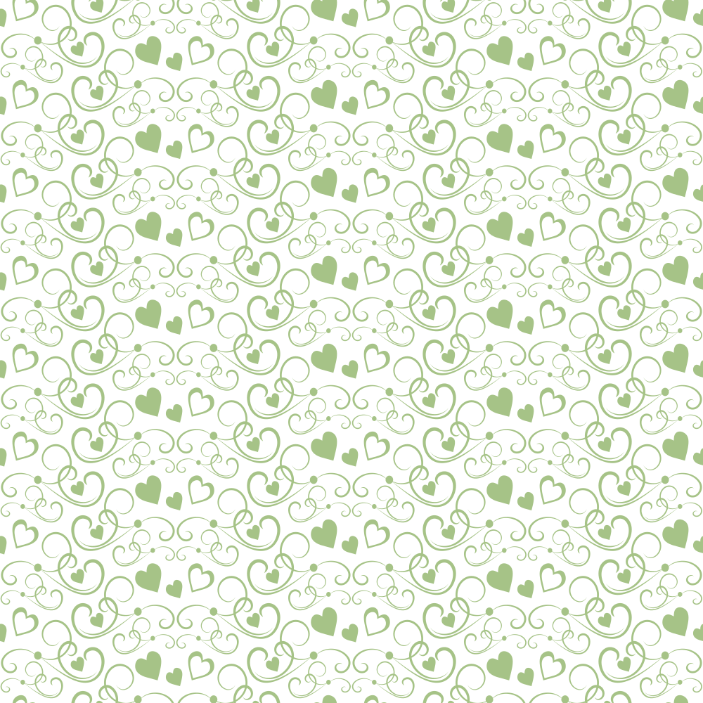 Hearts Fabric - Pistachio Green