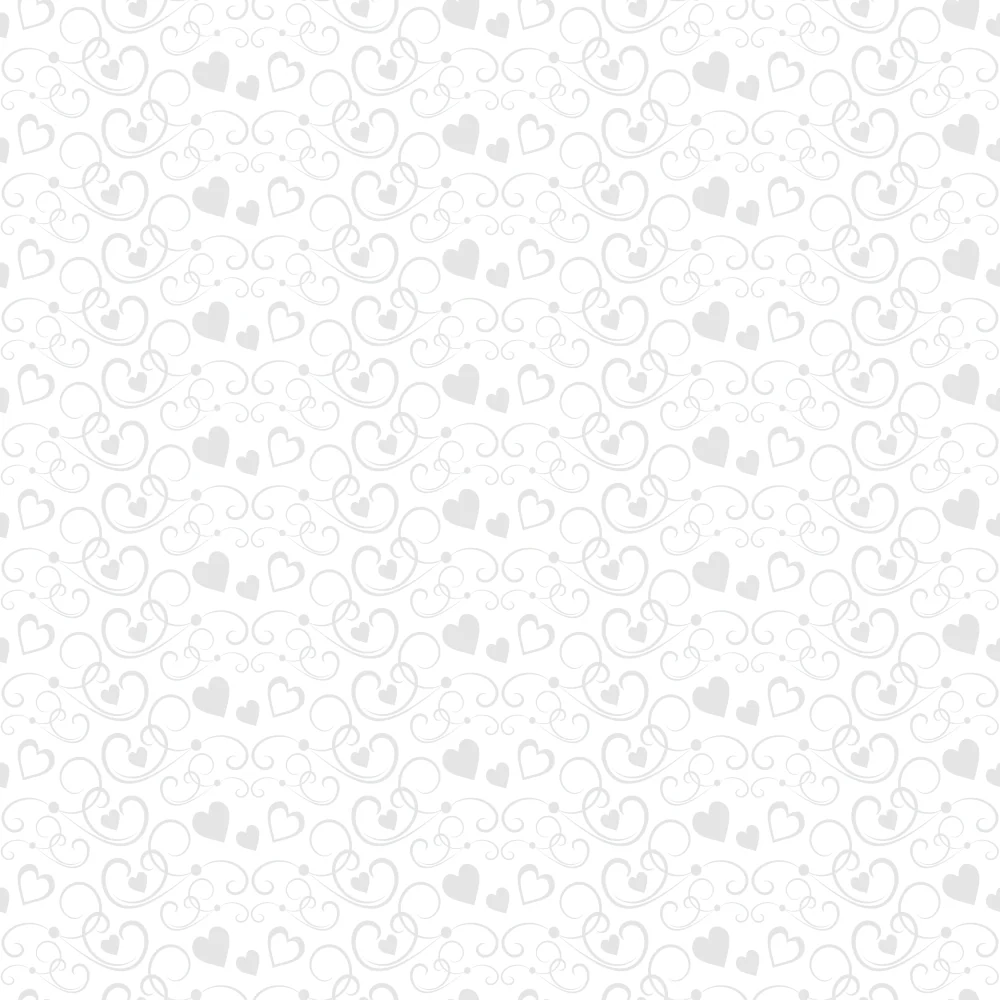 Hearts Fabric - Platinum