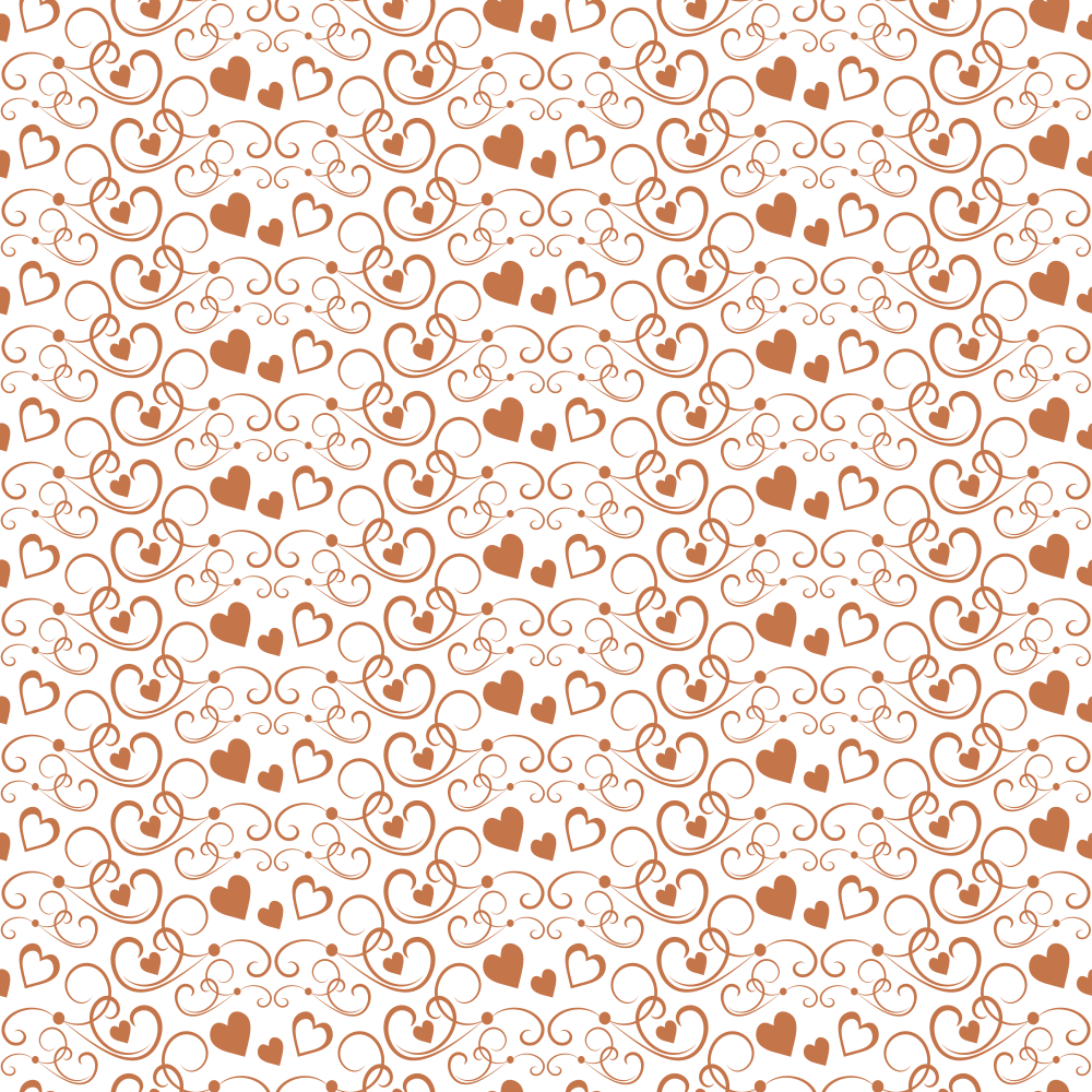 Hearts Fabric - Sienna