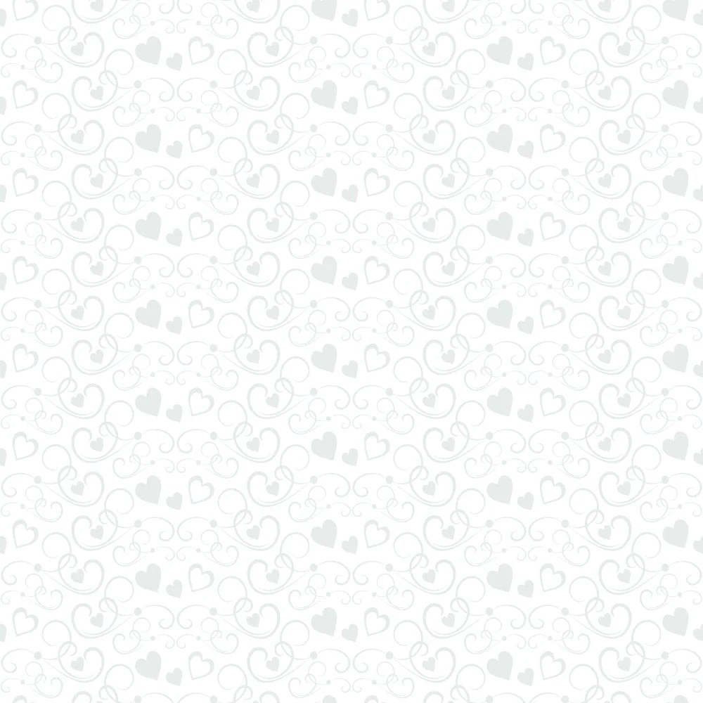 Hearts Fabric - Silver