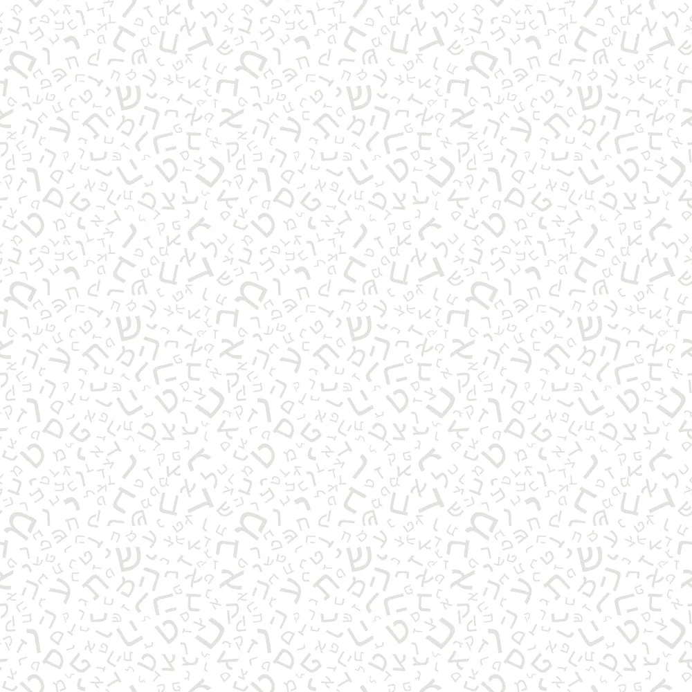 Hebrew Alphabet Tone on Tone Fabric - Image 2