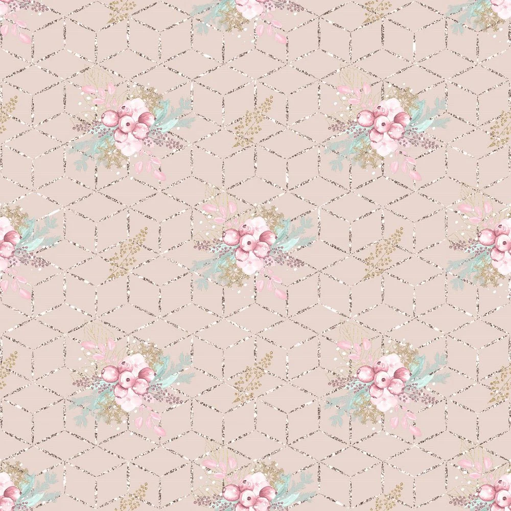 Hello Winter Pattern #4 Fabric - Tan