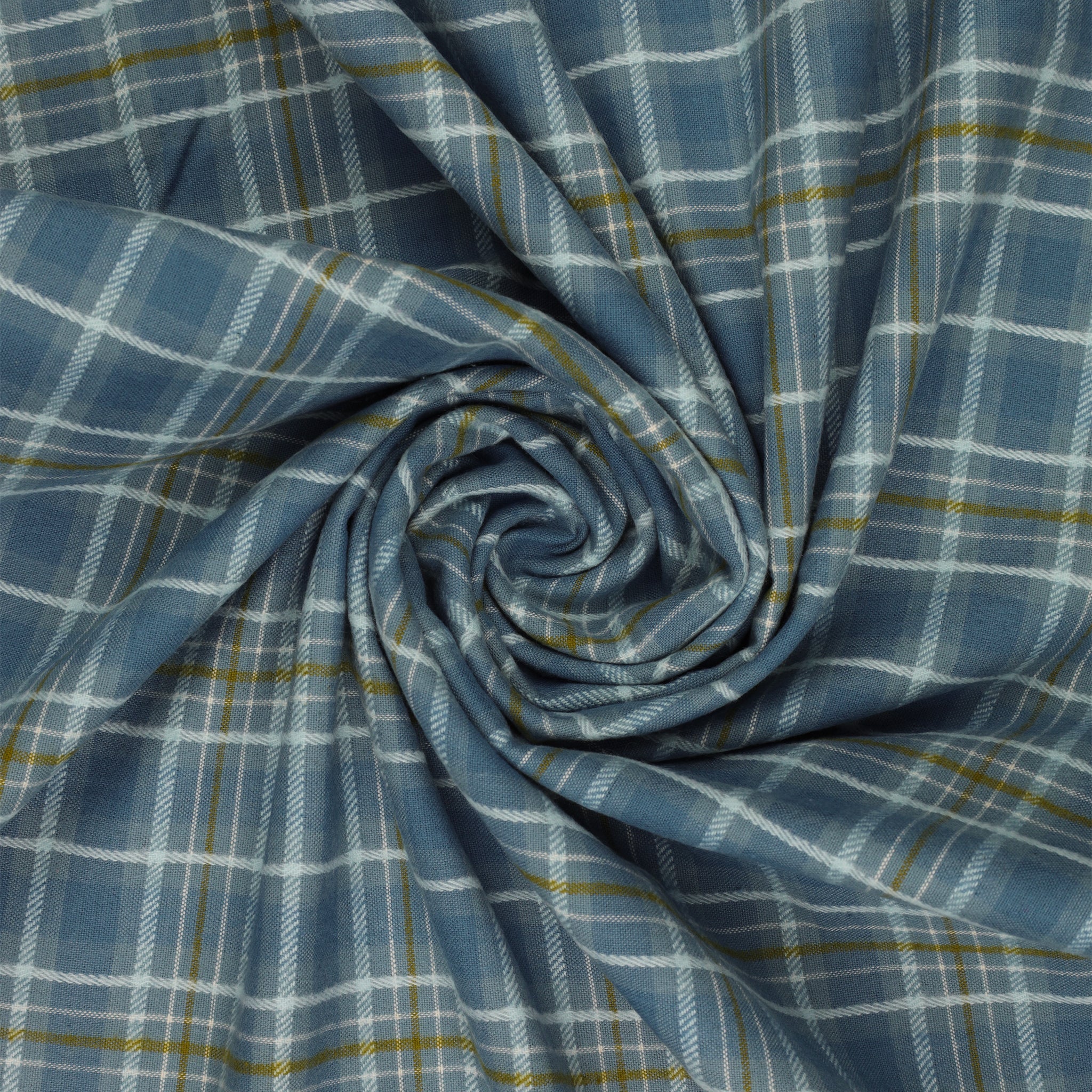 Highlands Flannel Fabric Collection - Dobby Check Plaid After the Rain - Image 2