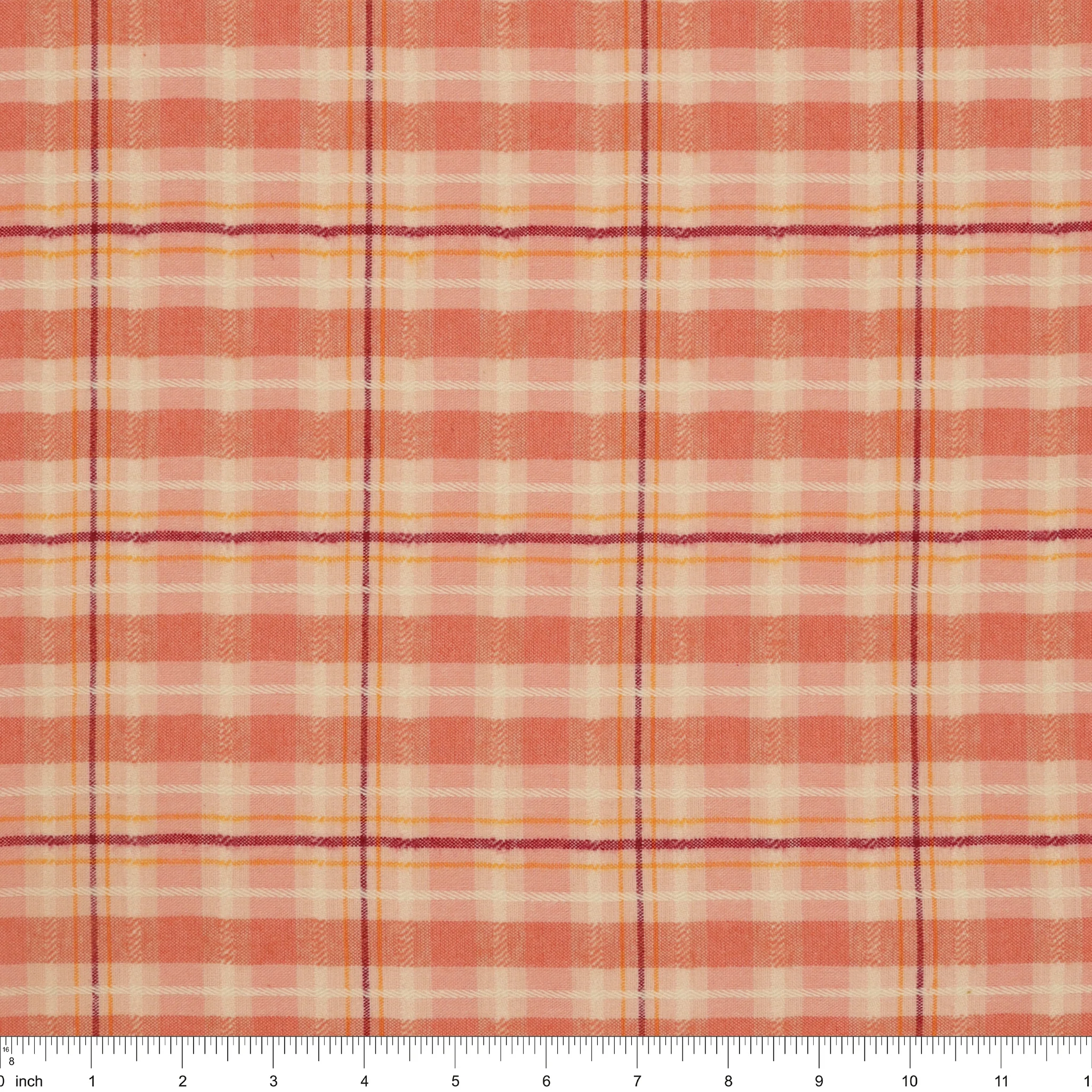 Highlands Flannel Fabric Collection - Dobby Check Plaid Primrose - Image 3