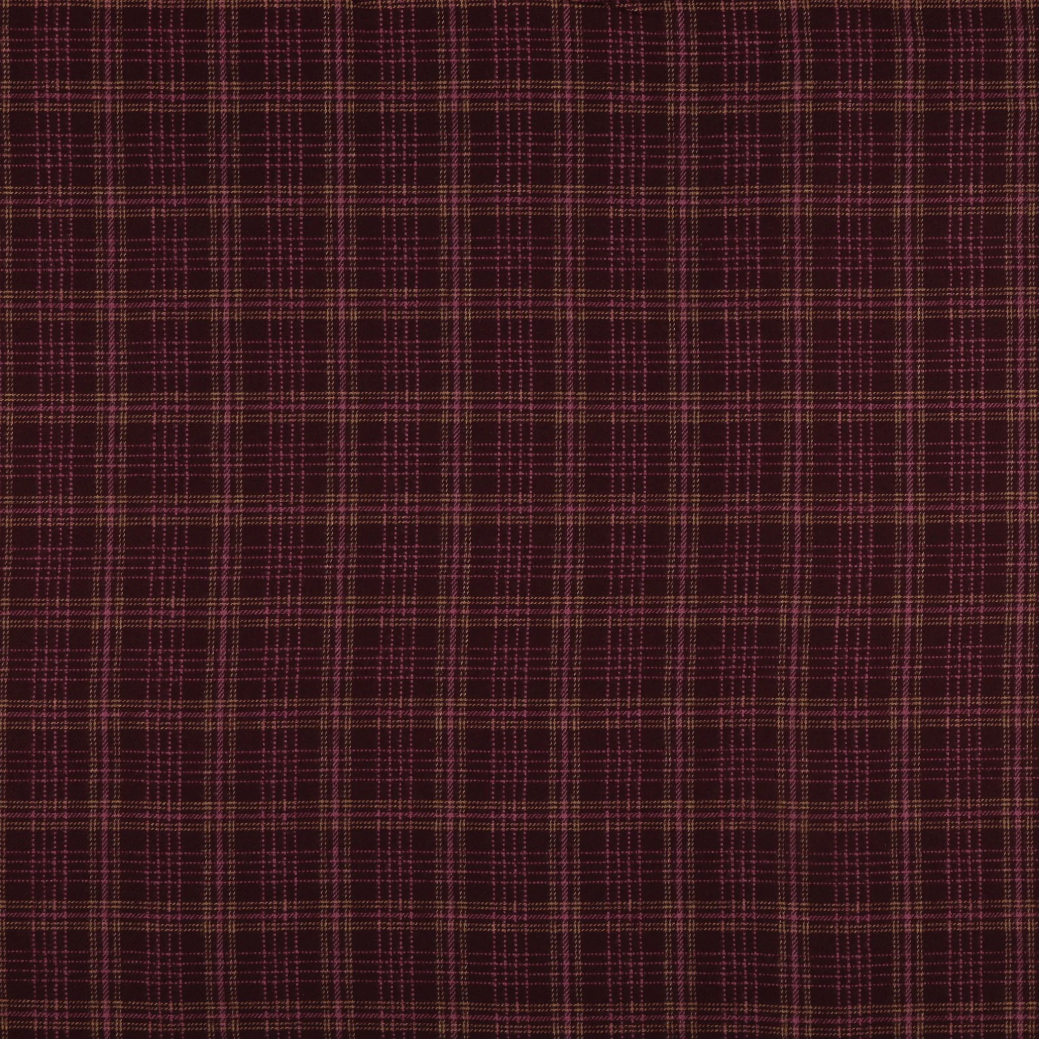 Highlands Flannel Fabric Collection - Dobby Crosshatch Plaid Merlot