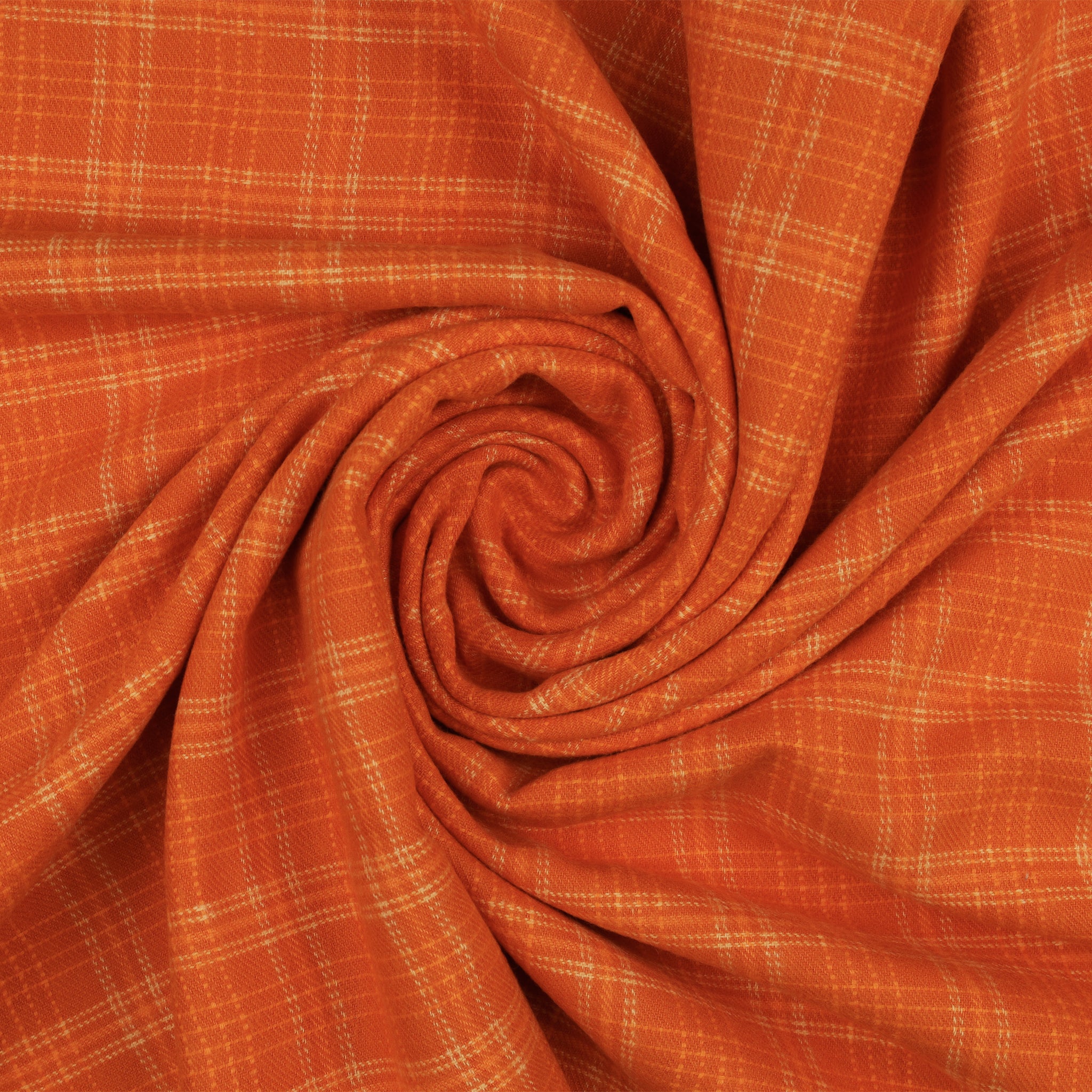 Highlands Flannel Fabric Collection - Dobby Crosshatch Plaid Spice - Image 2