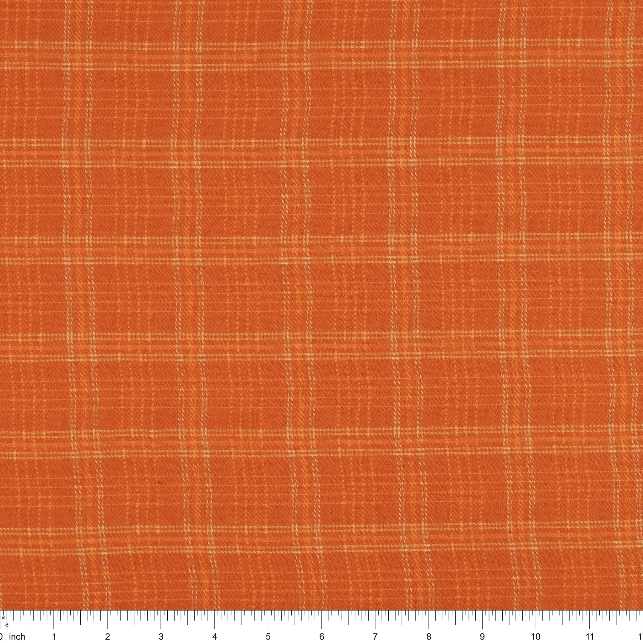 Highlands Flannel Fabric Collection - Dobby Crosshatch Plaid Spice - Image 3