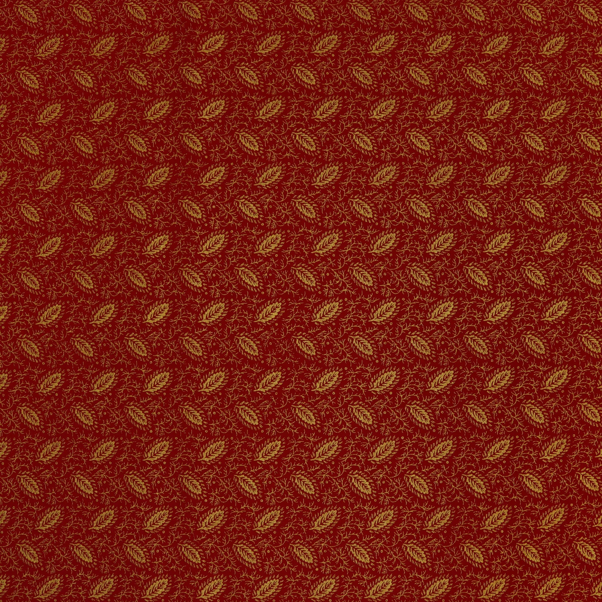 Holiday Keepsakes Fabric Collection - Elegant Foliage Red