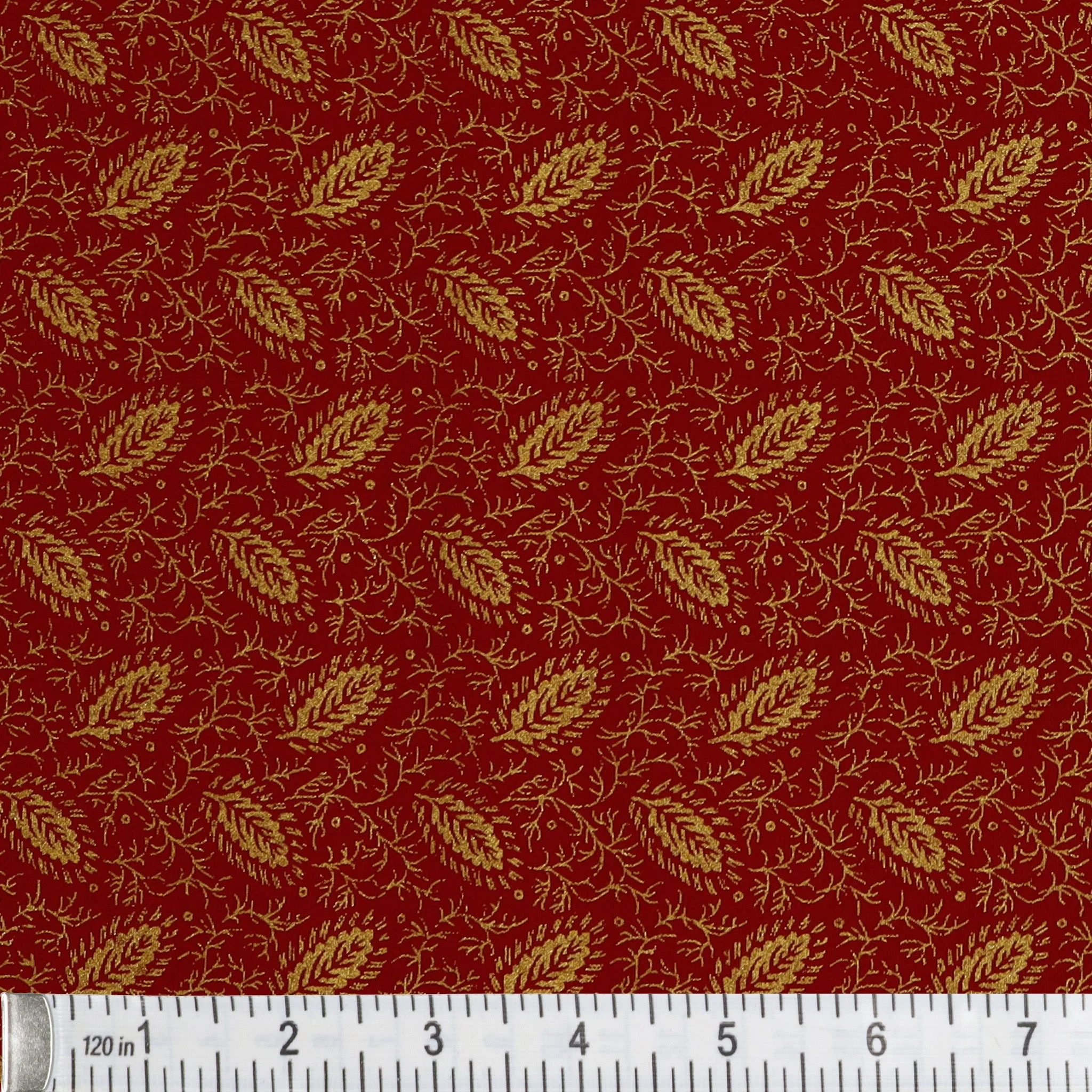 Holiday Keepsakes Fabric Collection - Elegant Foliage Red - Image 2