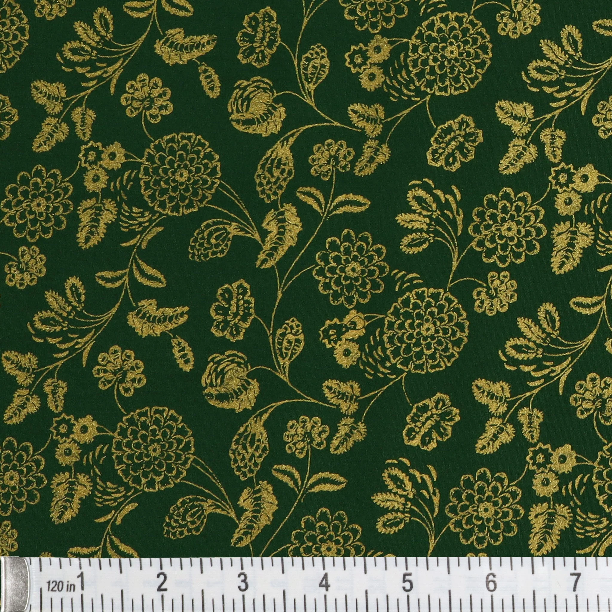 Holiday Keepsakes Fabric Collection - Elegant Jacobean Hunter Green - Image 2