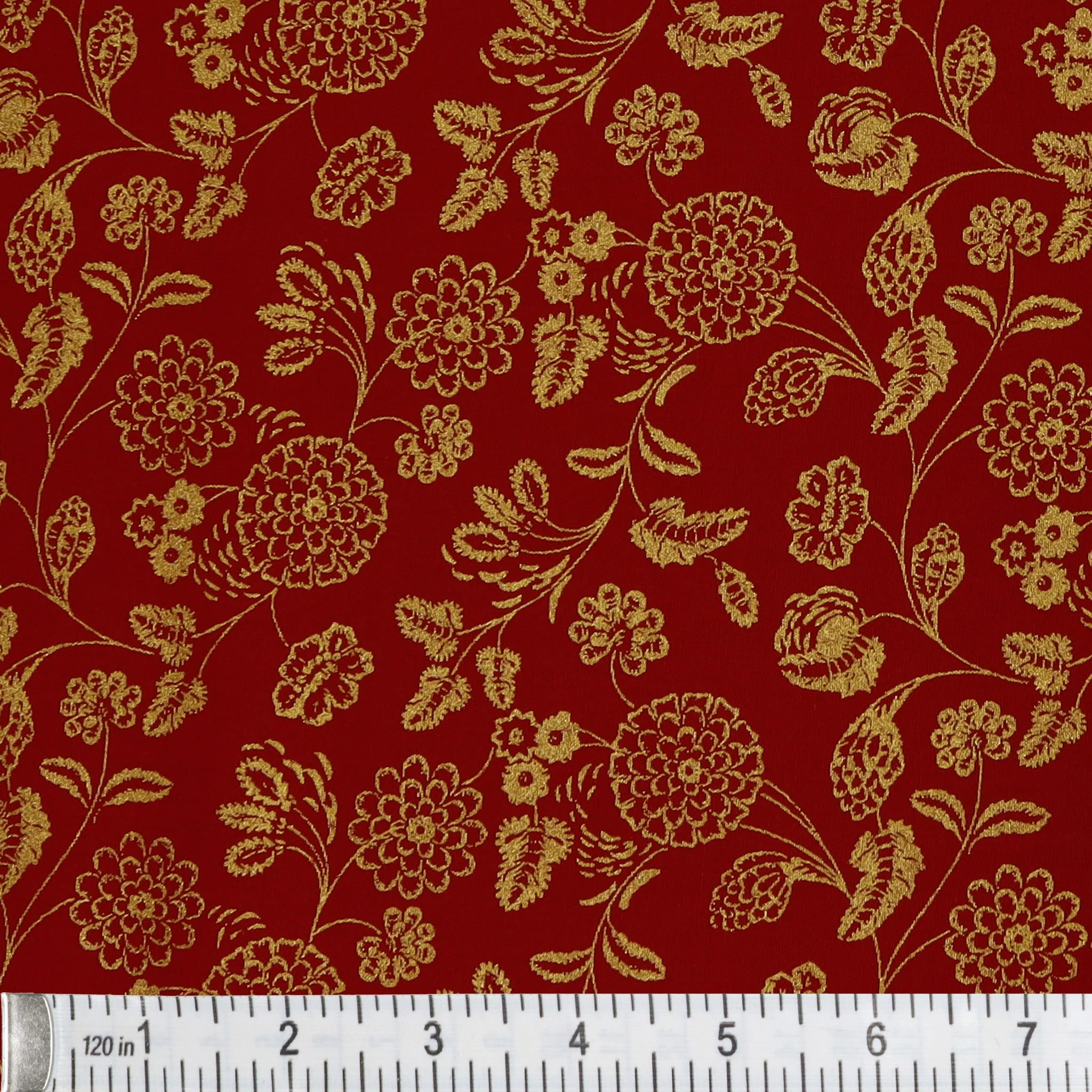 Holiday Keepsakes Fabric Collection - Elegant Jacobean Red - Image 2