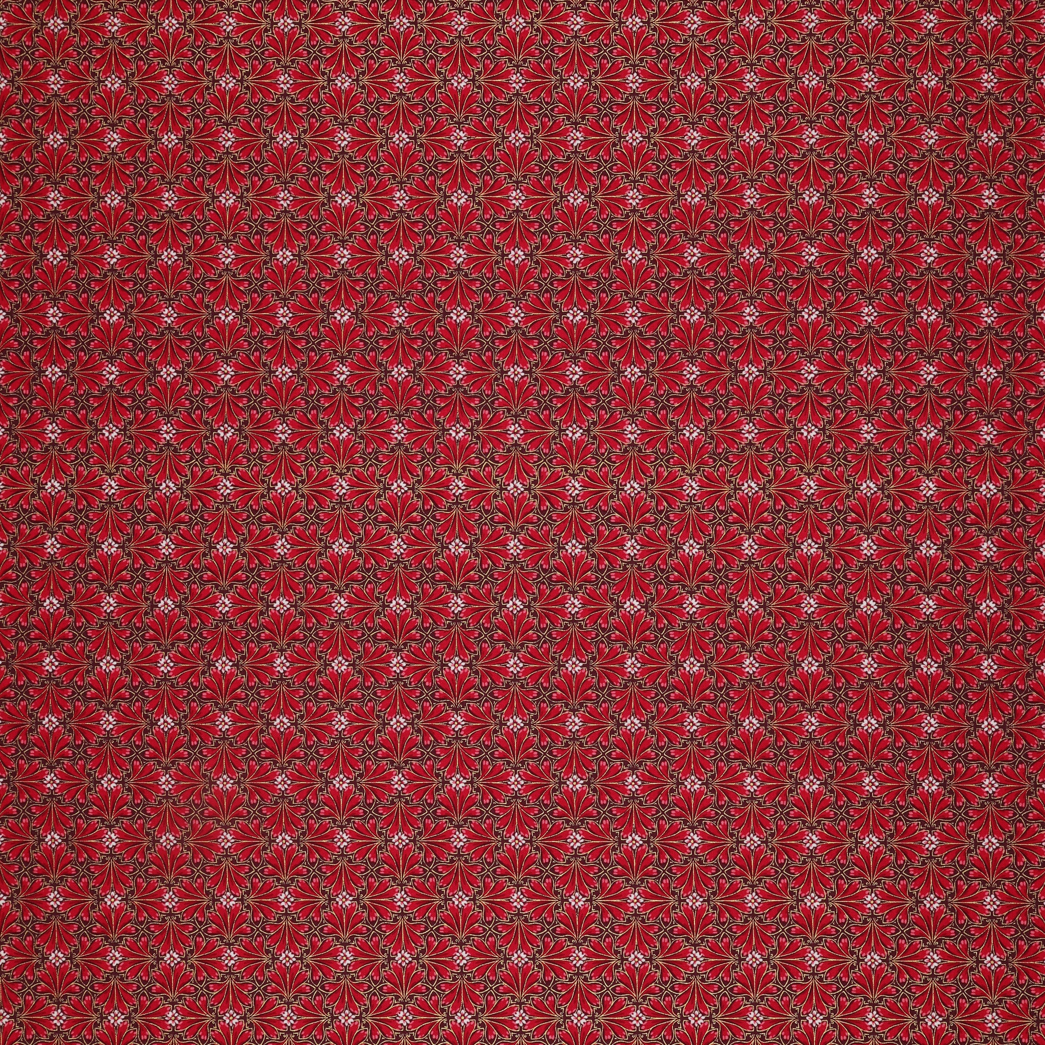 Holiday Nouveau Fabric Collection - Holiday Foulard Crimson