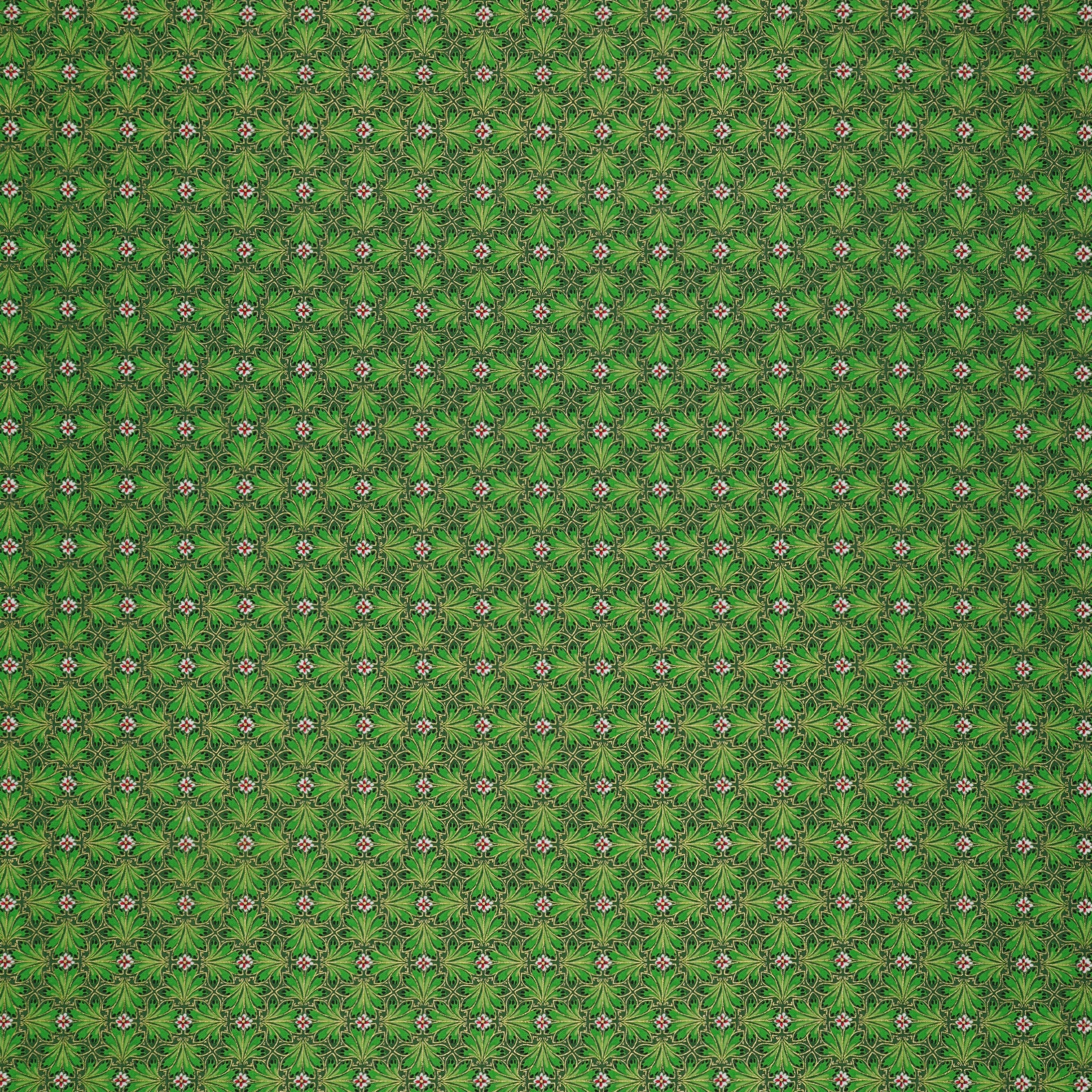 Holiday Nouveau Fabric Collection - Holiday Foulard Forest Green