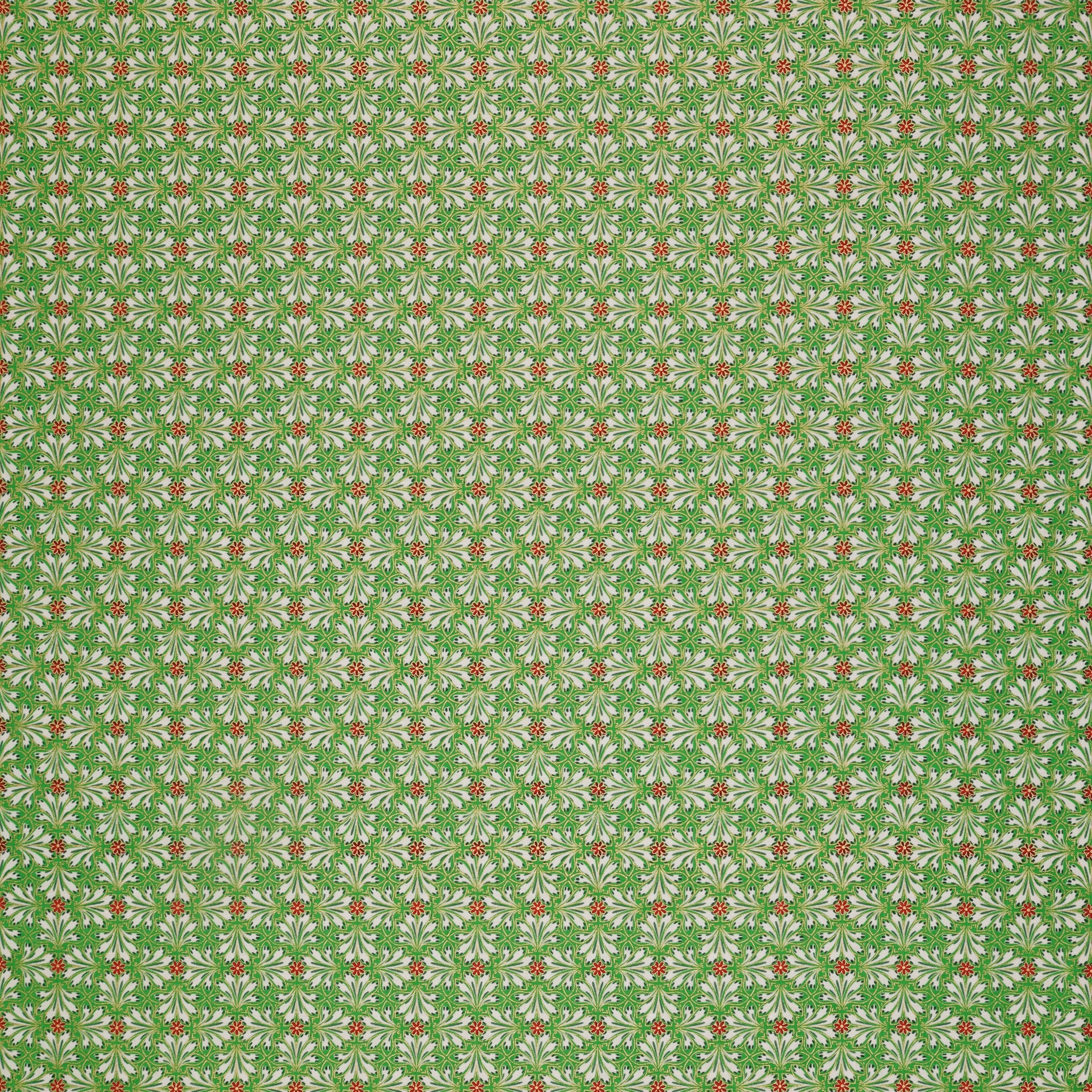 Holiday Nouveau Fabric Collection - Holiday Foulard Green/Multi