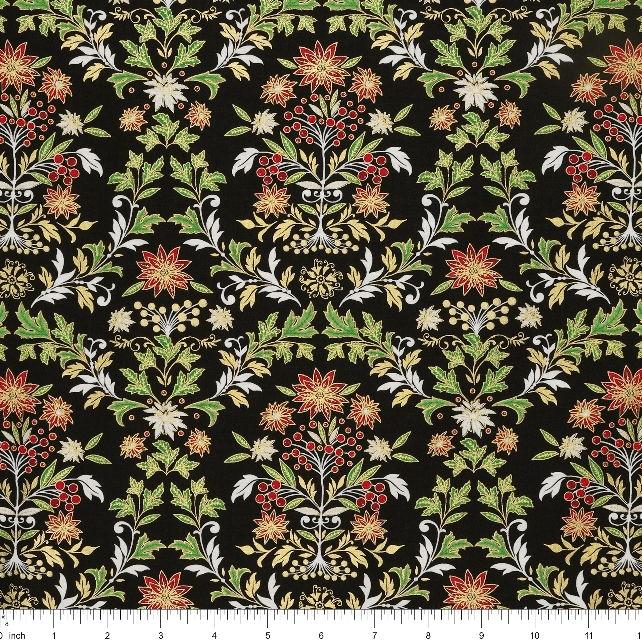 Holiday Nouveau Fabric Collection - Holiday Nouveau Garden Black - Image 3