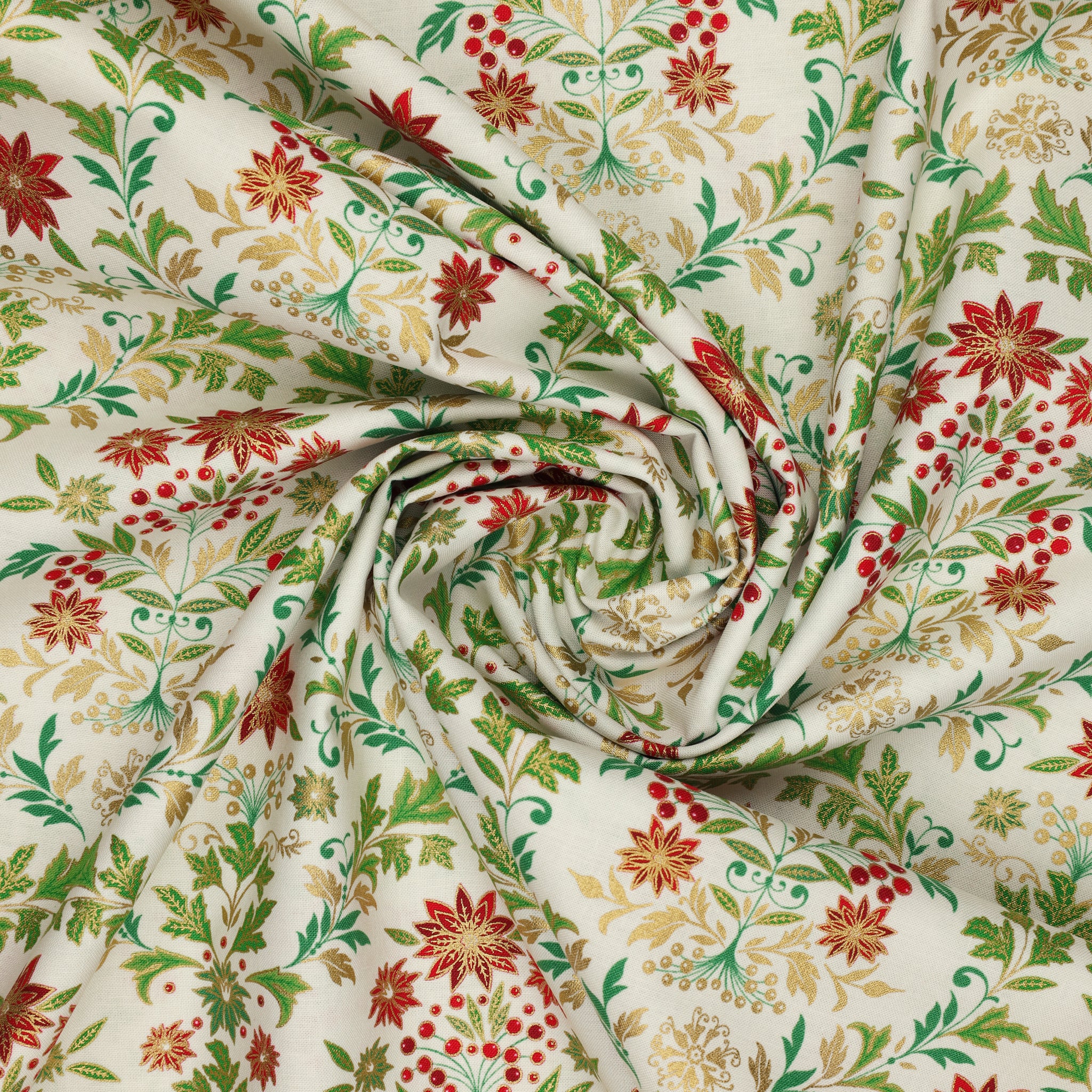 Holiday Nouveau Fabric Collection - Holiday Nouveau Garden Cream - Image 2