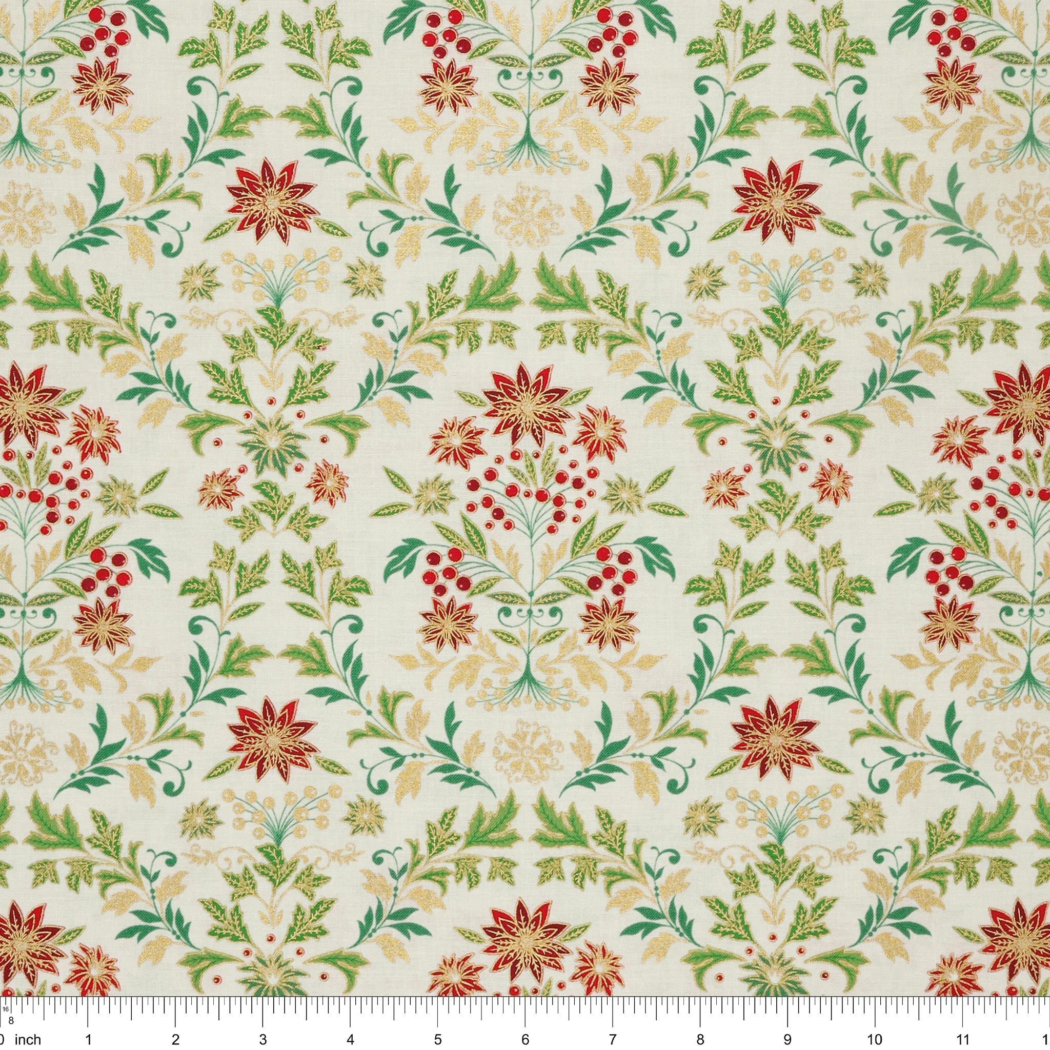 Holiday Nouveau Fabric Collection - Holiday Nouveau Garden Cream - Image 3