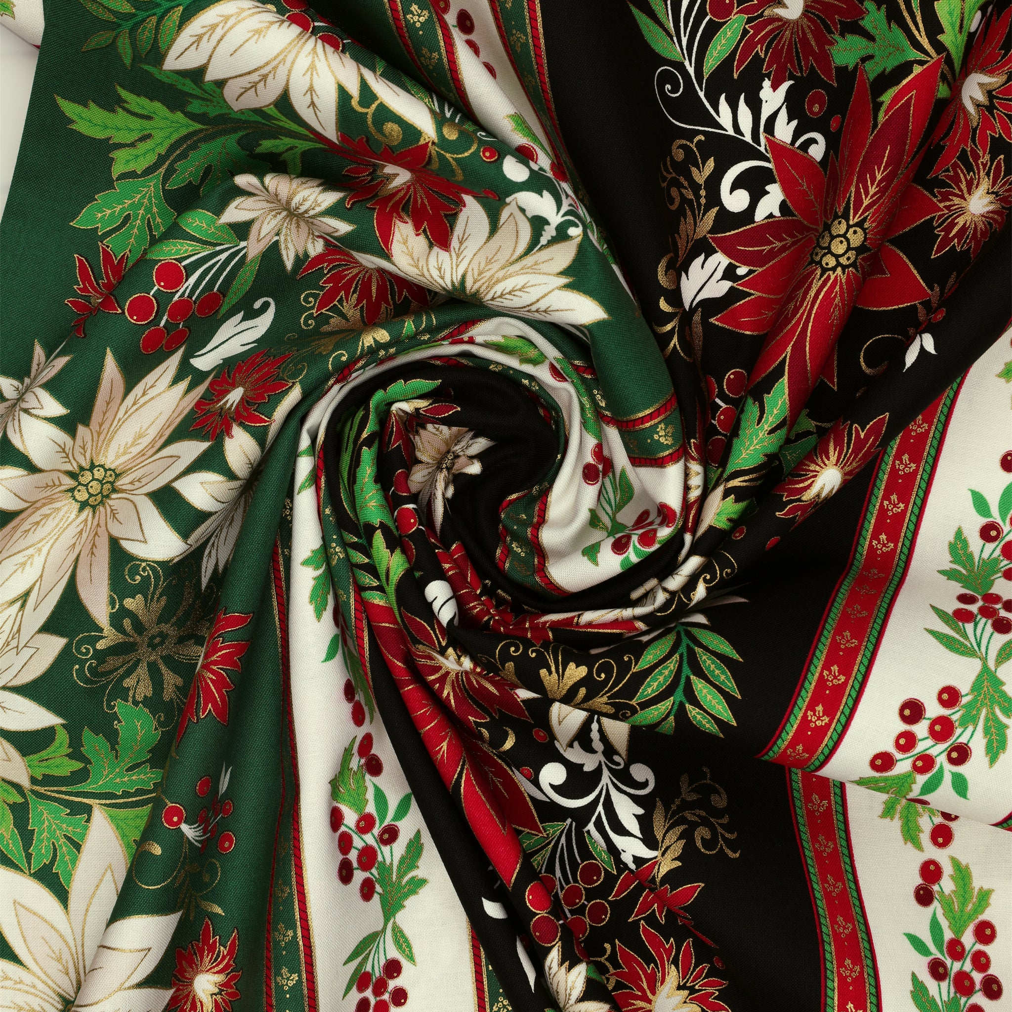 Holiday Nouveau Fabric Collection - Holiday Nouveau Stripe Multi - Image 2