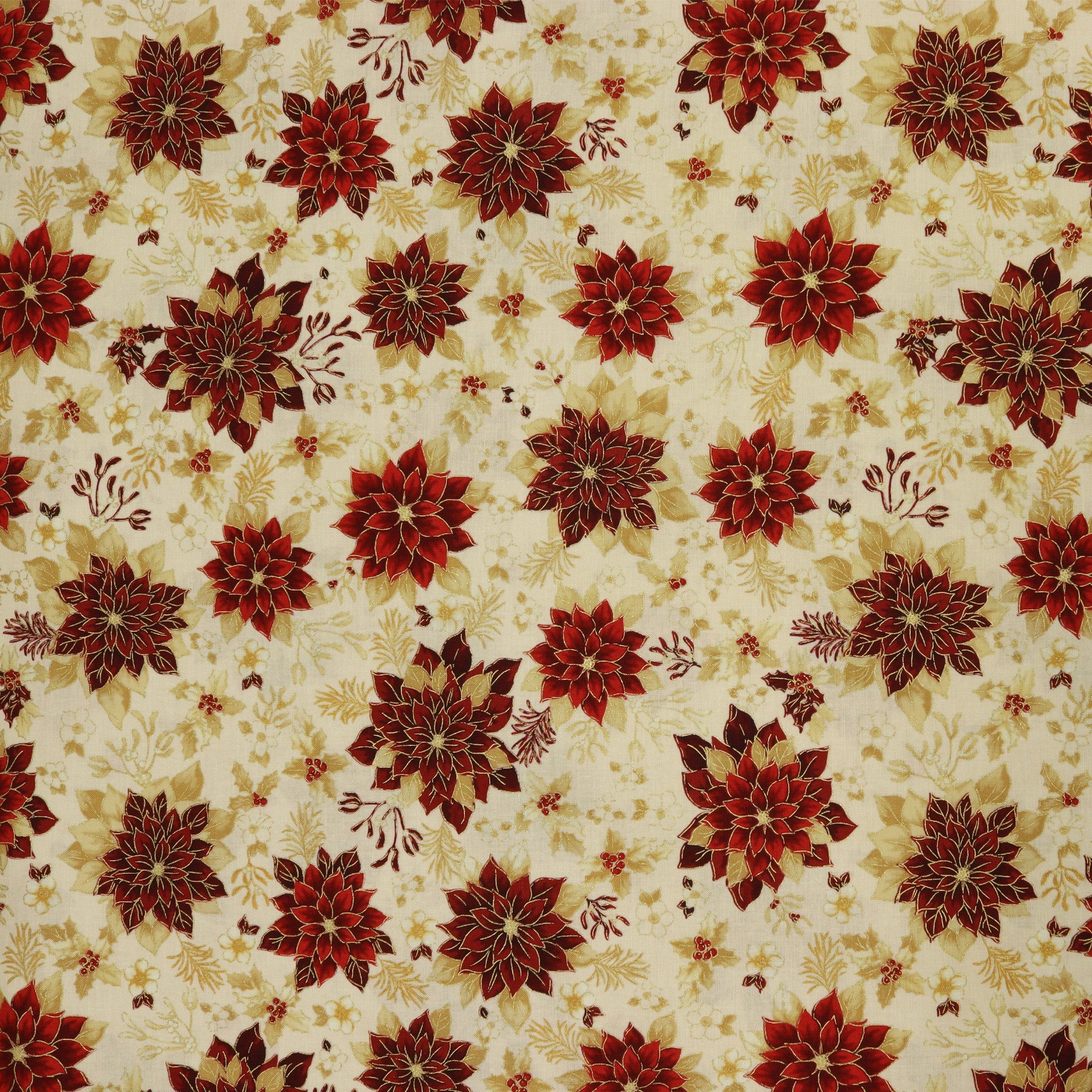 Holiday Tidings Fabric Collection - Holiday Garden Cream