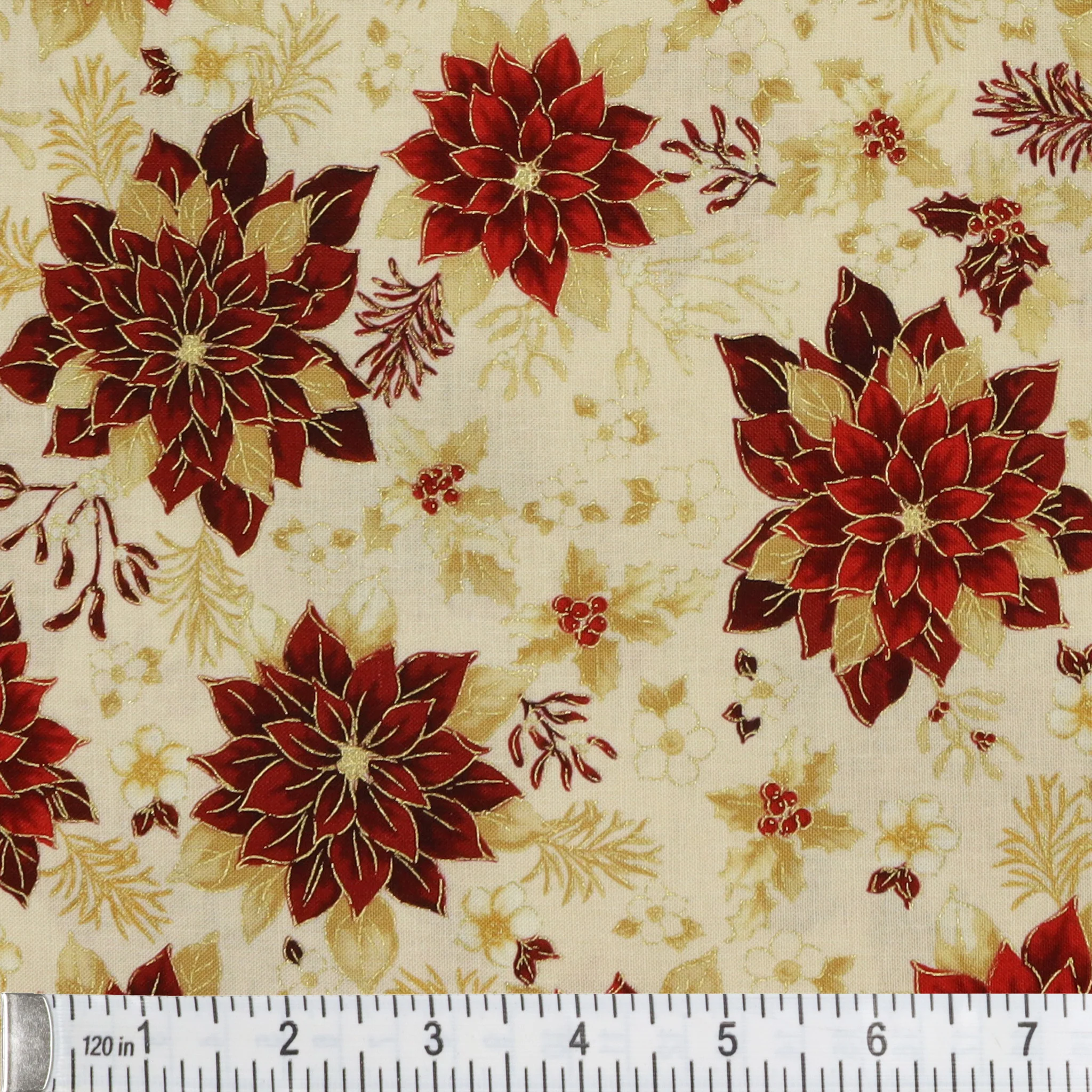 Holiday Tidings Fabric Collection - Holiday Garden Cream - Image 2