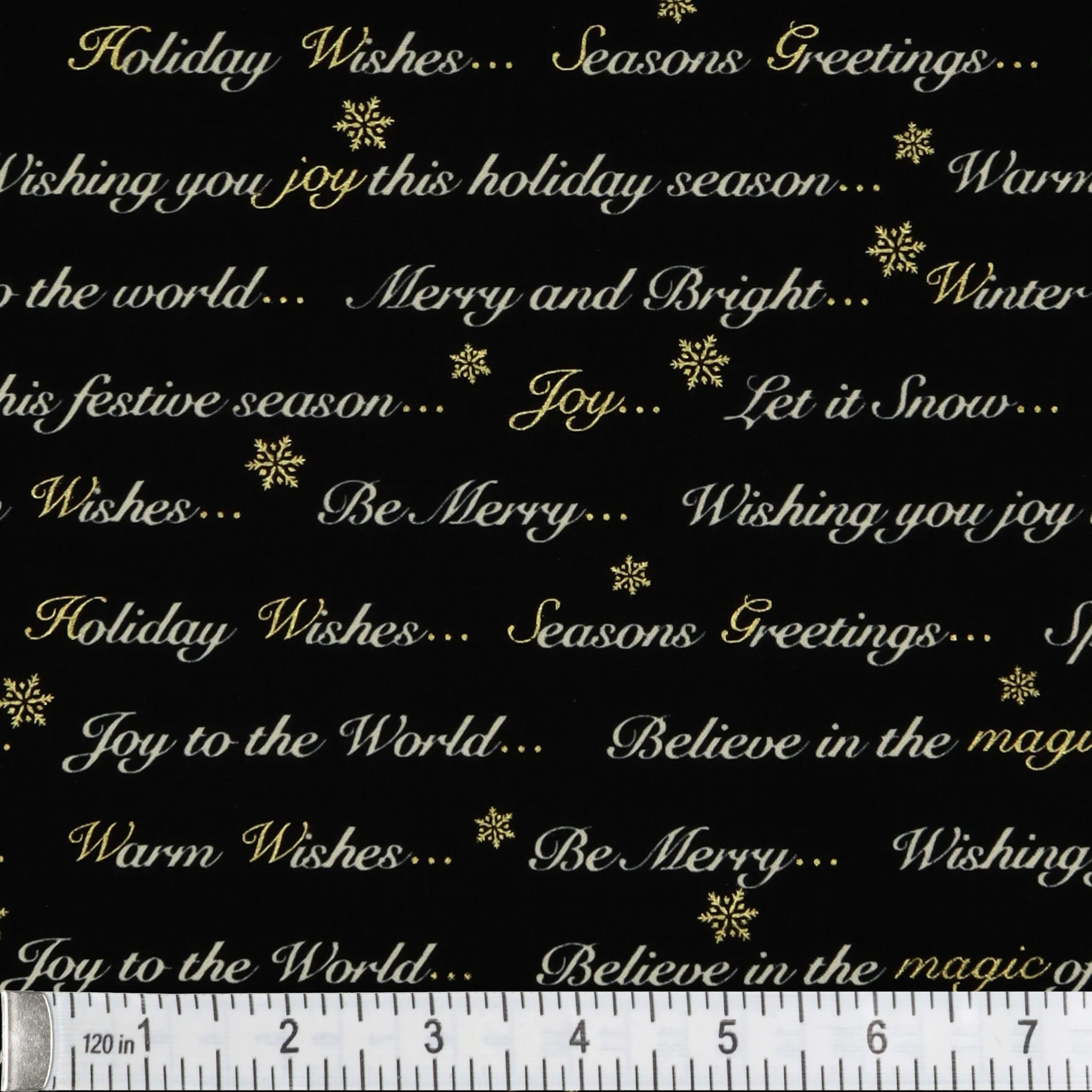 Holiday Tidings Fabric Collection - Holiday Greetings Black - Image 2