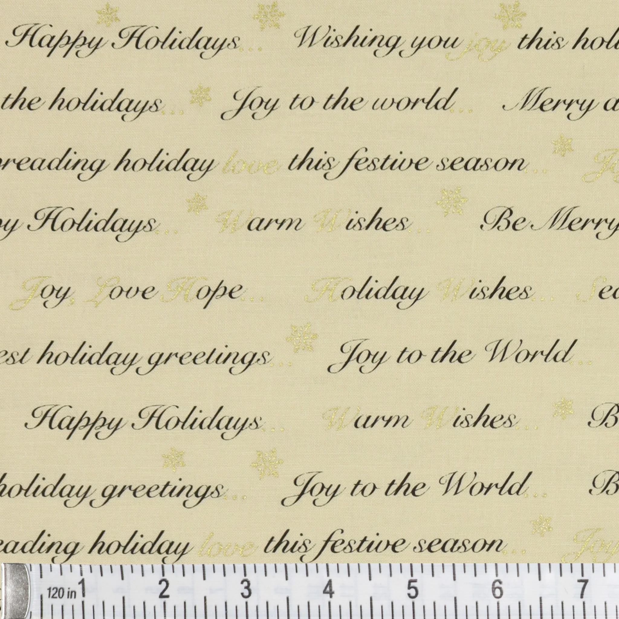 Holiday Tidings Fabric Collection - Holiday Greetings Cream - Image 2
