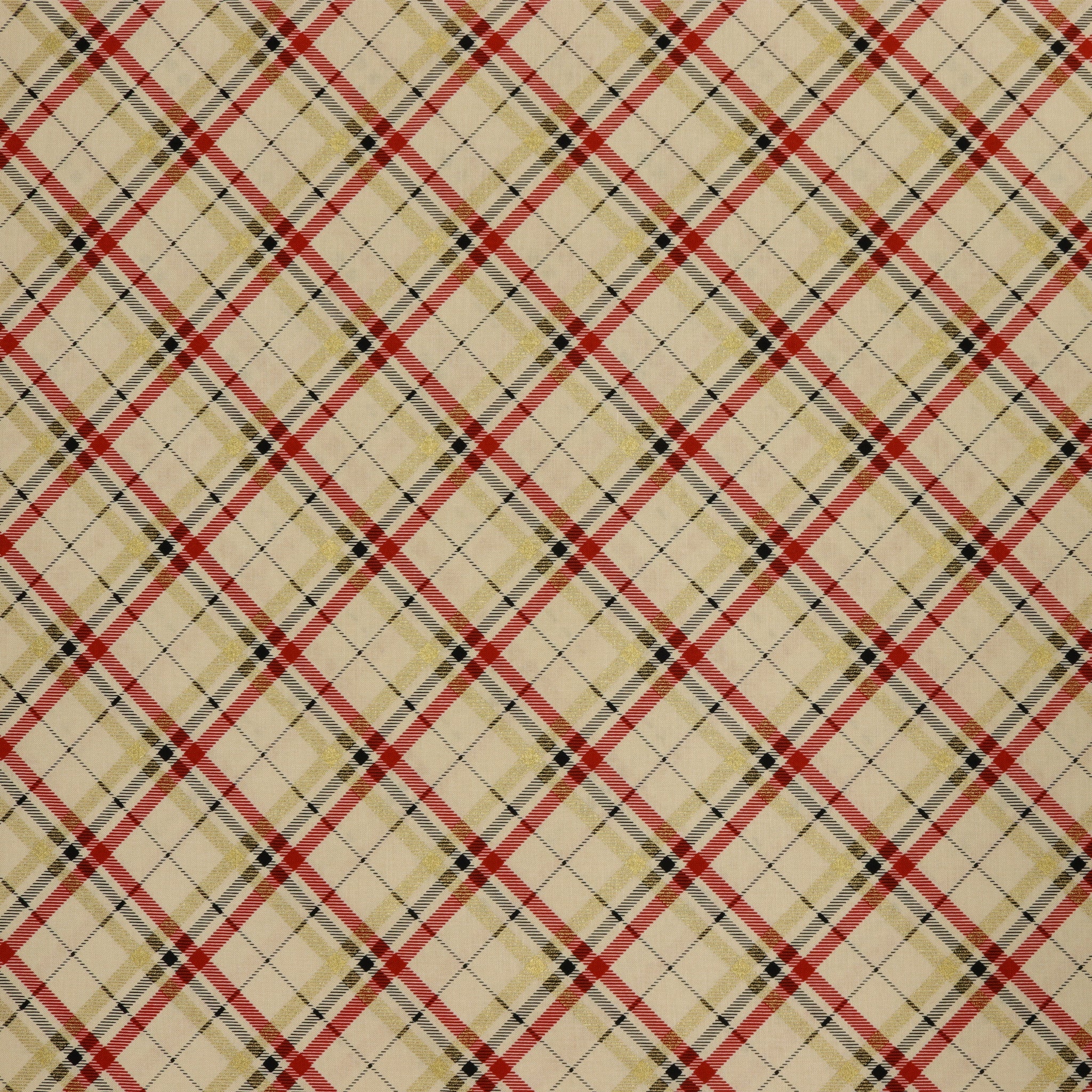 Holiday Tidings Fabric Collection - Holiday Tidings Plaid Cream