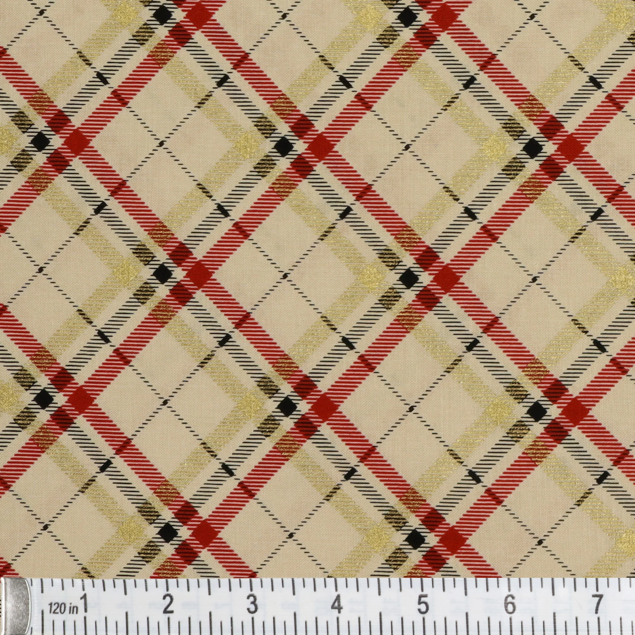 Holiday Tidings Fabric Collection - Holiday Tidings Plaid Cream - Image 2