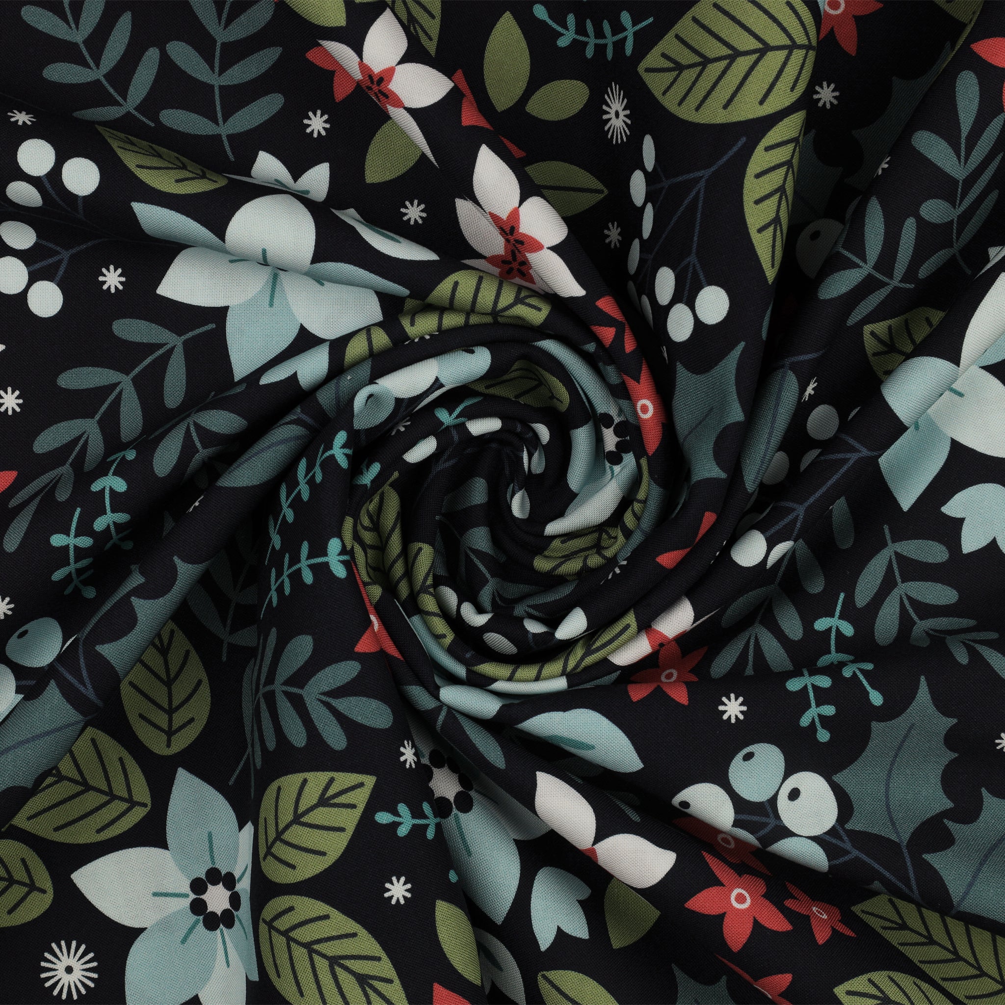 Holly & Hearth 108" Wide Quilt Backing - Holly Midnight - Image 2
