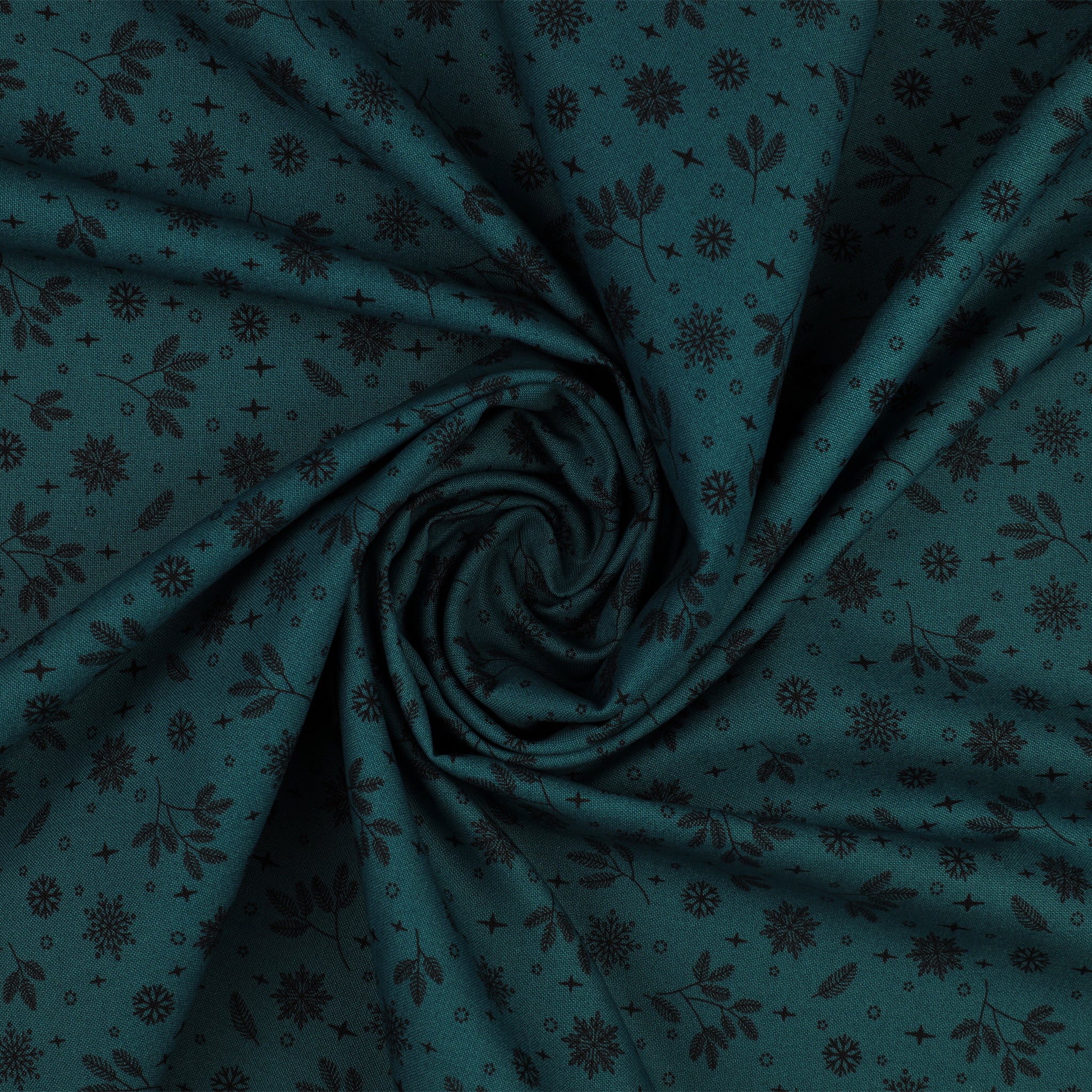 Holly & Hearth Fabric Collection - Flurries Teal - Image 2