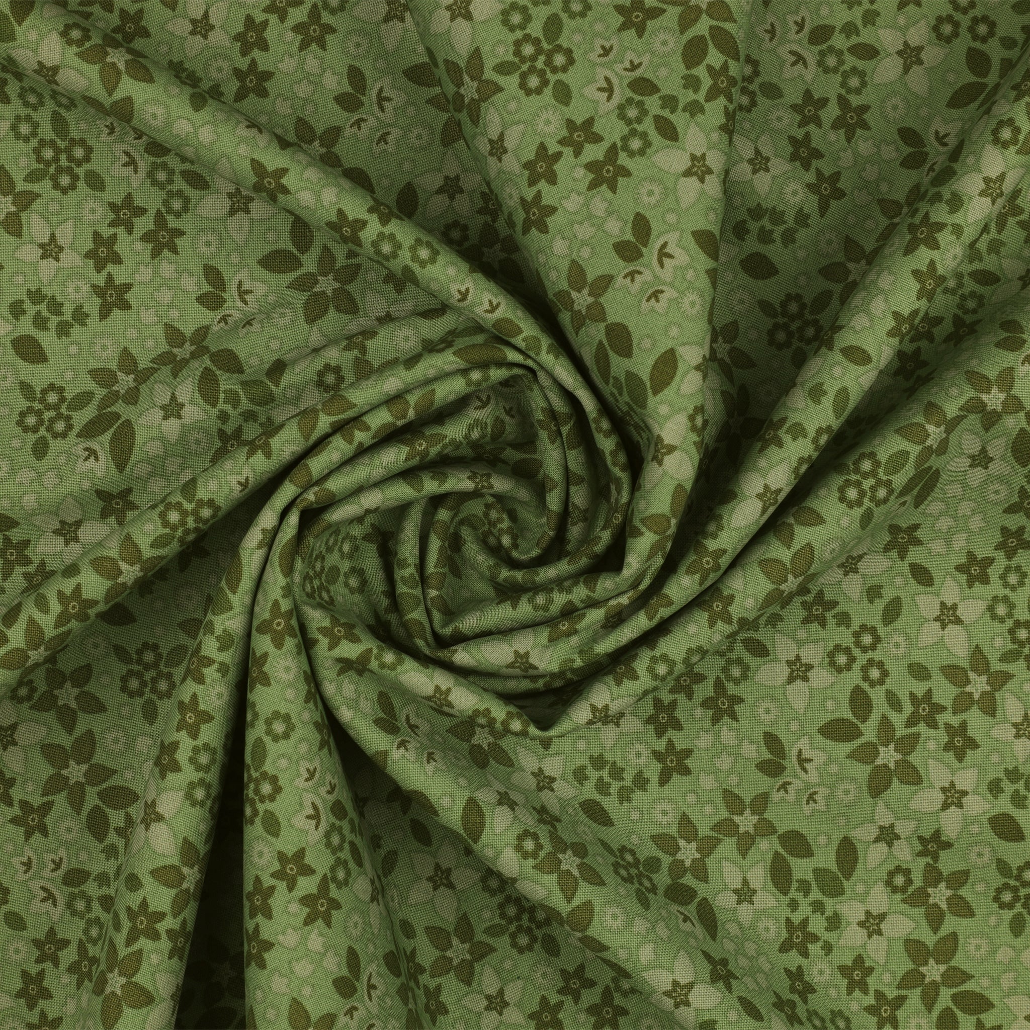 Holly & Hearth Fabric Collection - Star Flowers Evergreen - Image 2