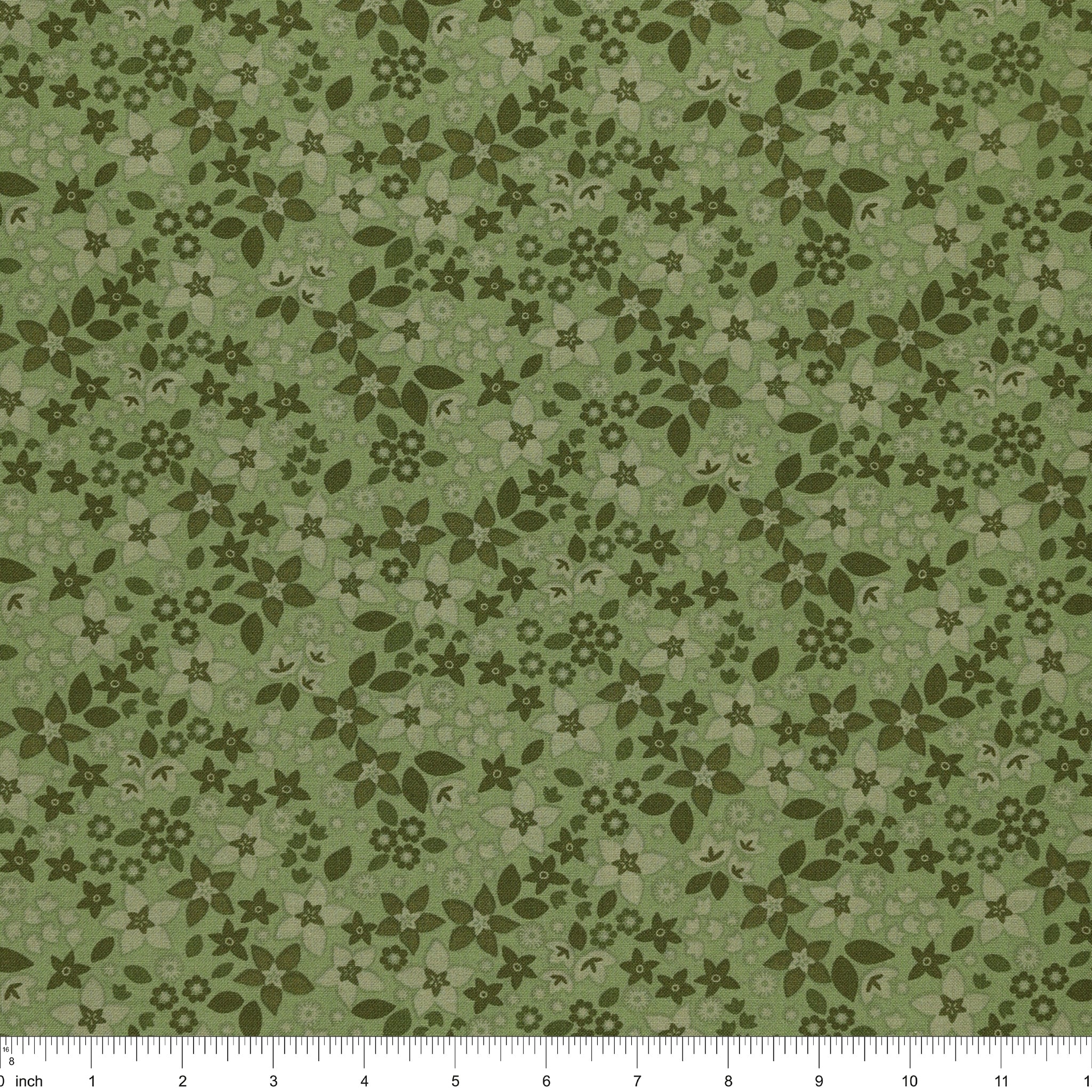 Holly & Hearth Fabric Collection - Star Flowers Evergreen - Image 3