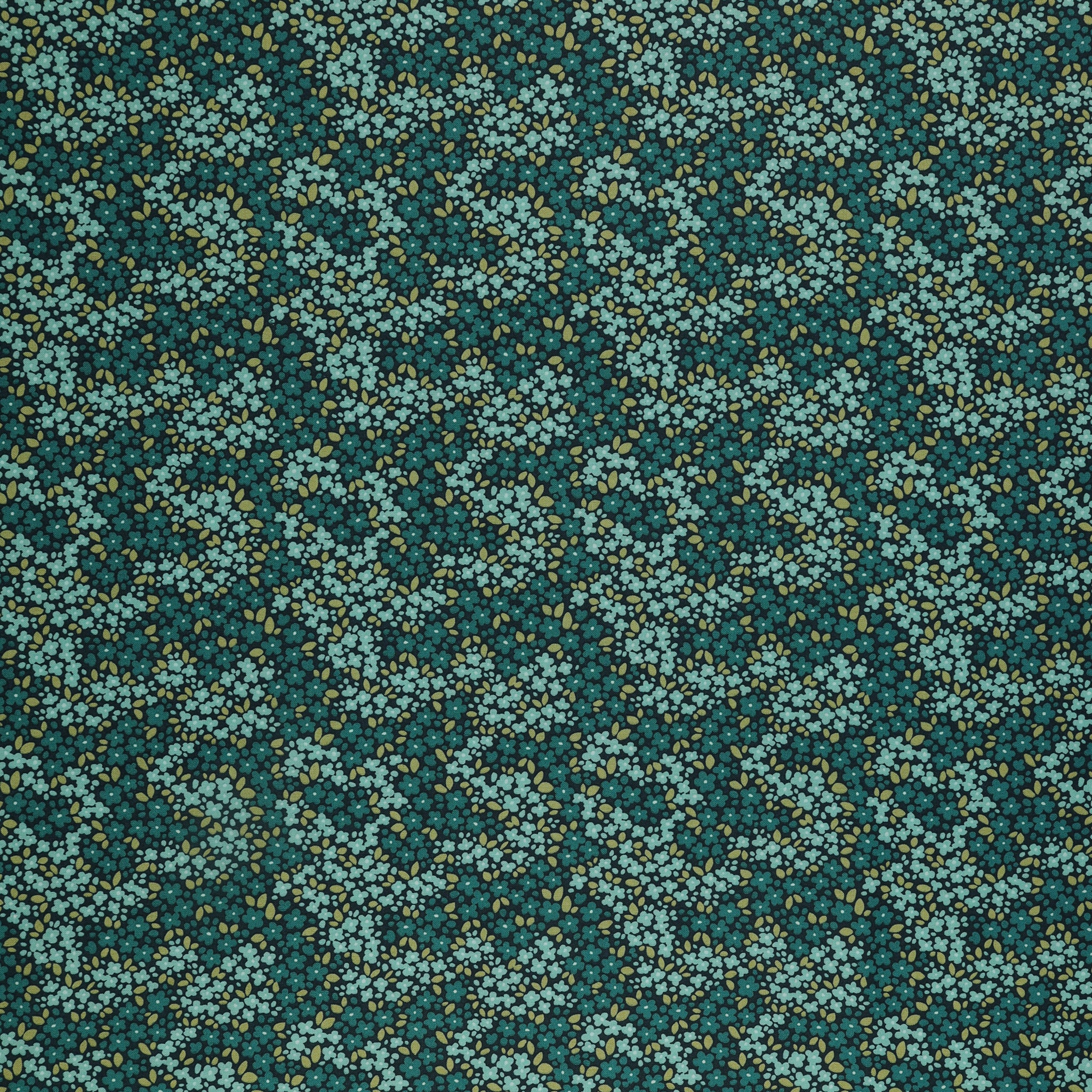 Holly & Hearth Fabric Collection - Winter Jasmine Teal