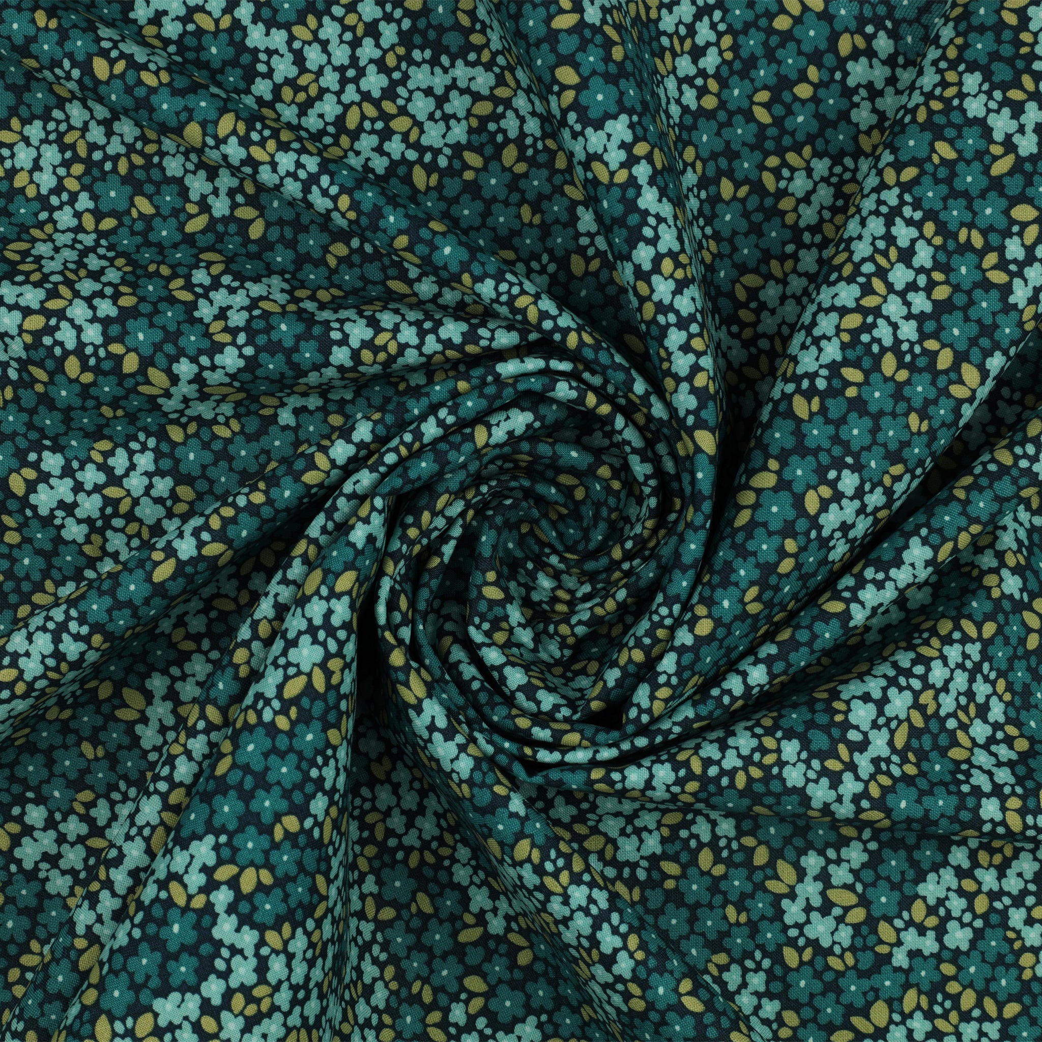 Holly & Hearth Fabric Collection - Winter Jasmine Teal - Image 2