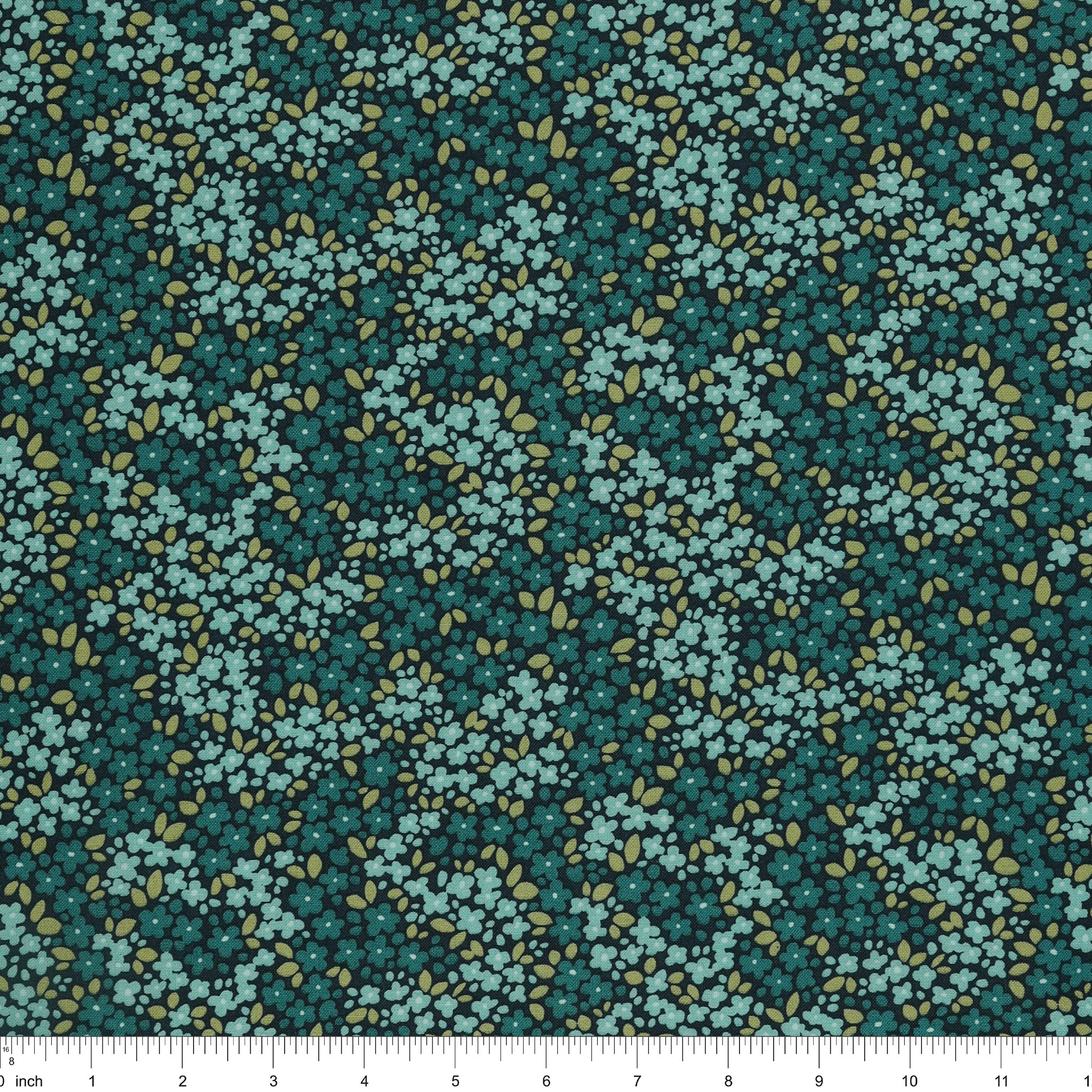 Holly & Hearth Fabric Collection - Winter Jasmine Teal - Image 3