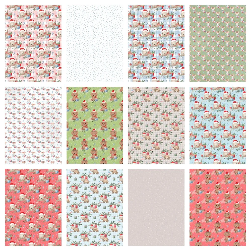 Holly Jolly Pets Fabric Collection - 1 Yard Bundle