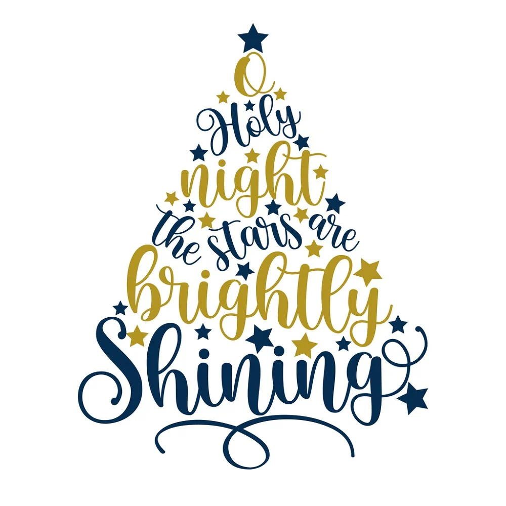 Holy Night Fabric Panel - White