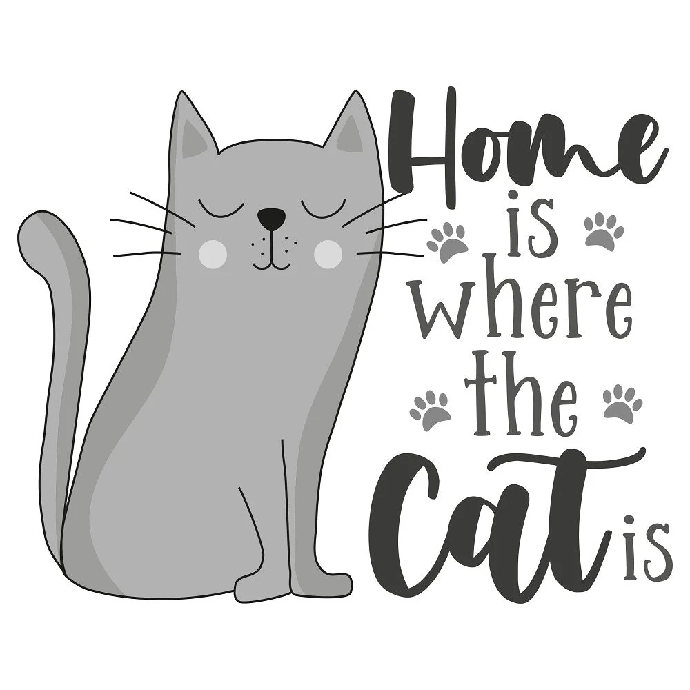 Home is Where the Cat Is Fabric Panel