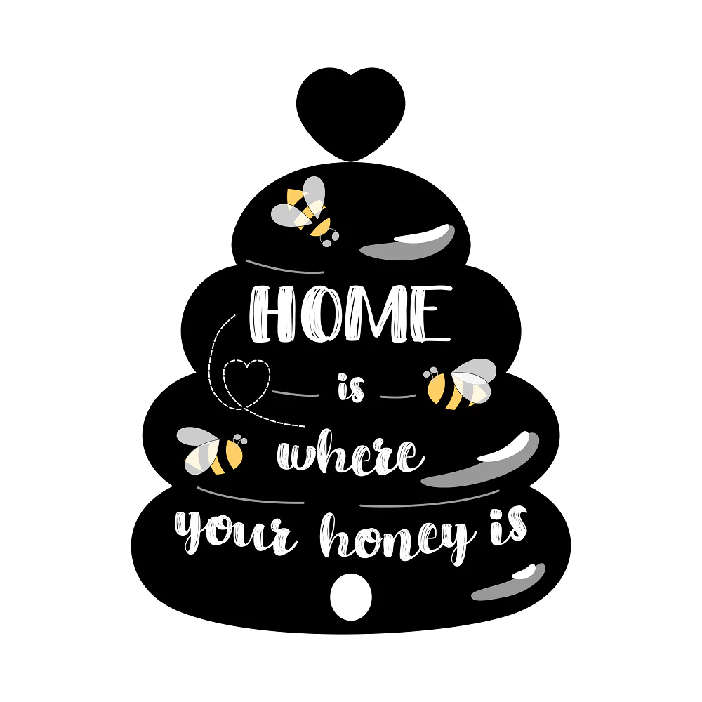 Home Is Where The Honey Is Fabric Panel