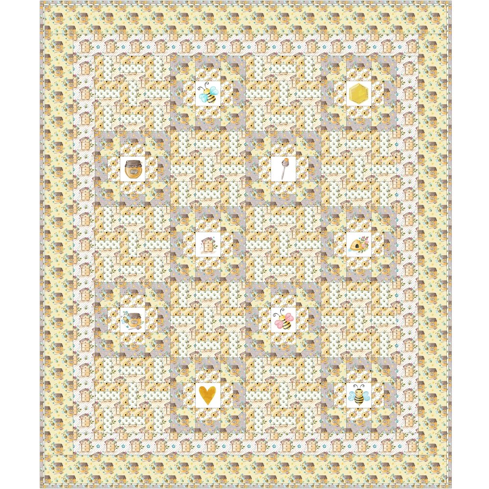 Honey Bee Quilt Kit - 65 1/2" x 77 1/2" - Image 2