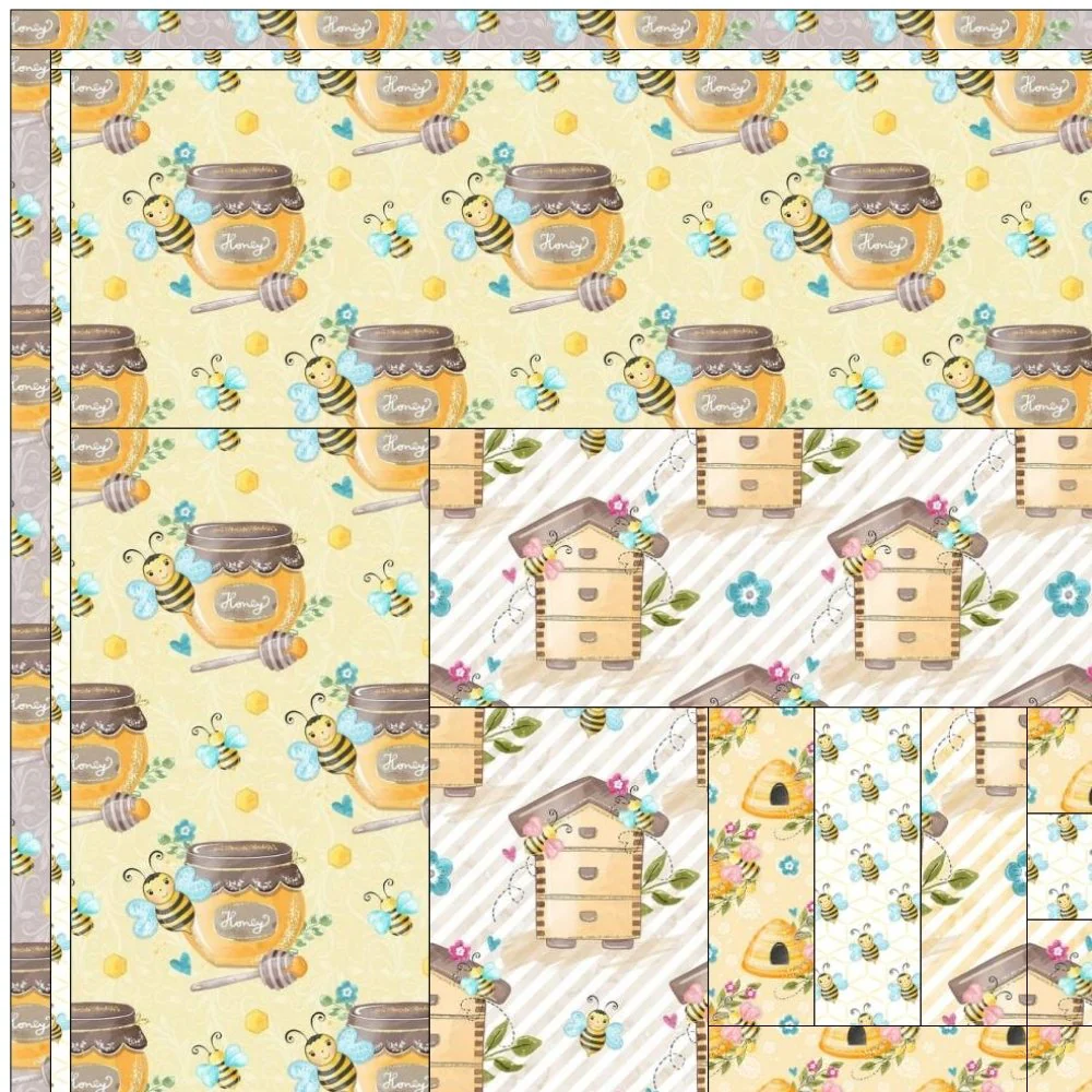 Honey Bee Quilt Kit - 65 1/2" x 77 1/2" - Image 3