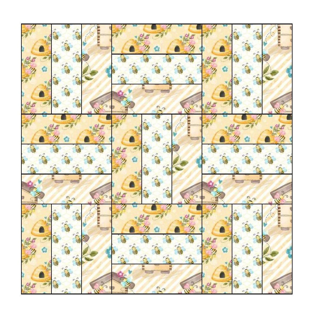 Honey Bee Quilt Kit - 65 1/2" x 77 1/2" - Image 4