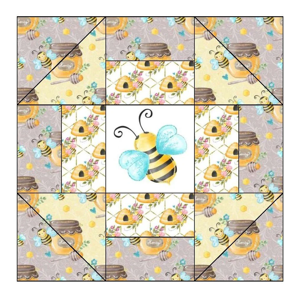 Honey Bee Quilt Kit - 65 1/2" x 77 1/2" - Image 5