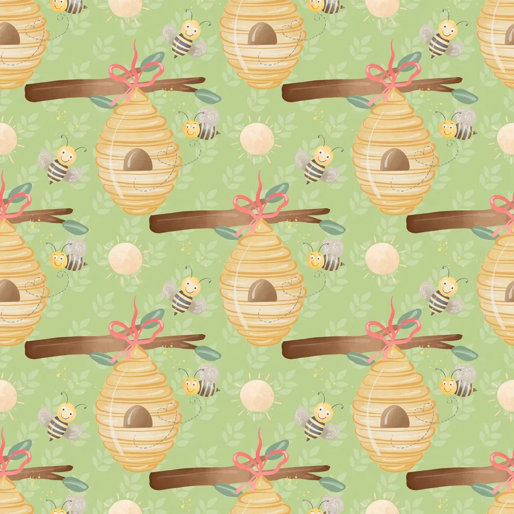 Honey Bee Volume 2 Hive Fabric - Green