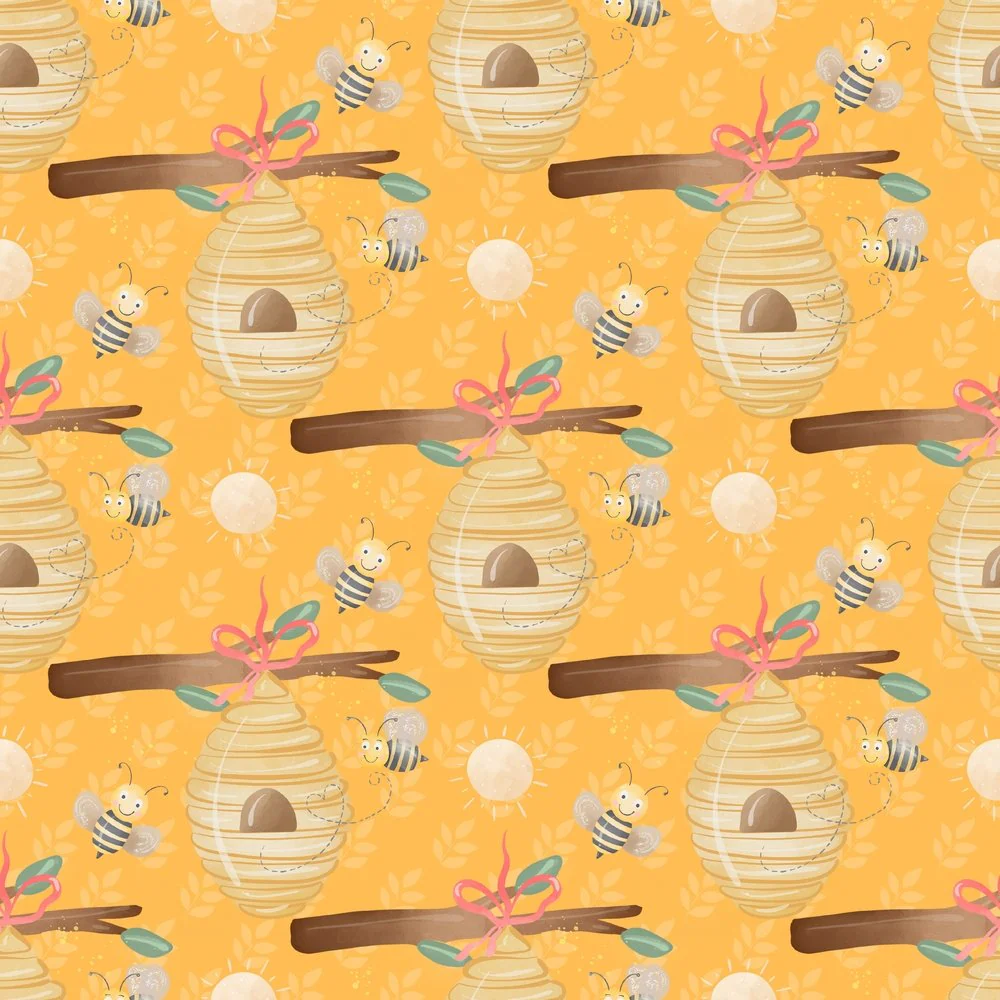 Honey Bee Volume 2 Hive Fabric - Orange