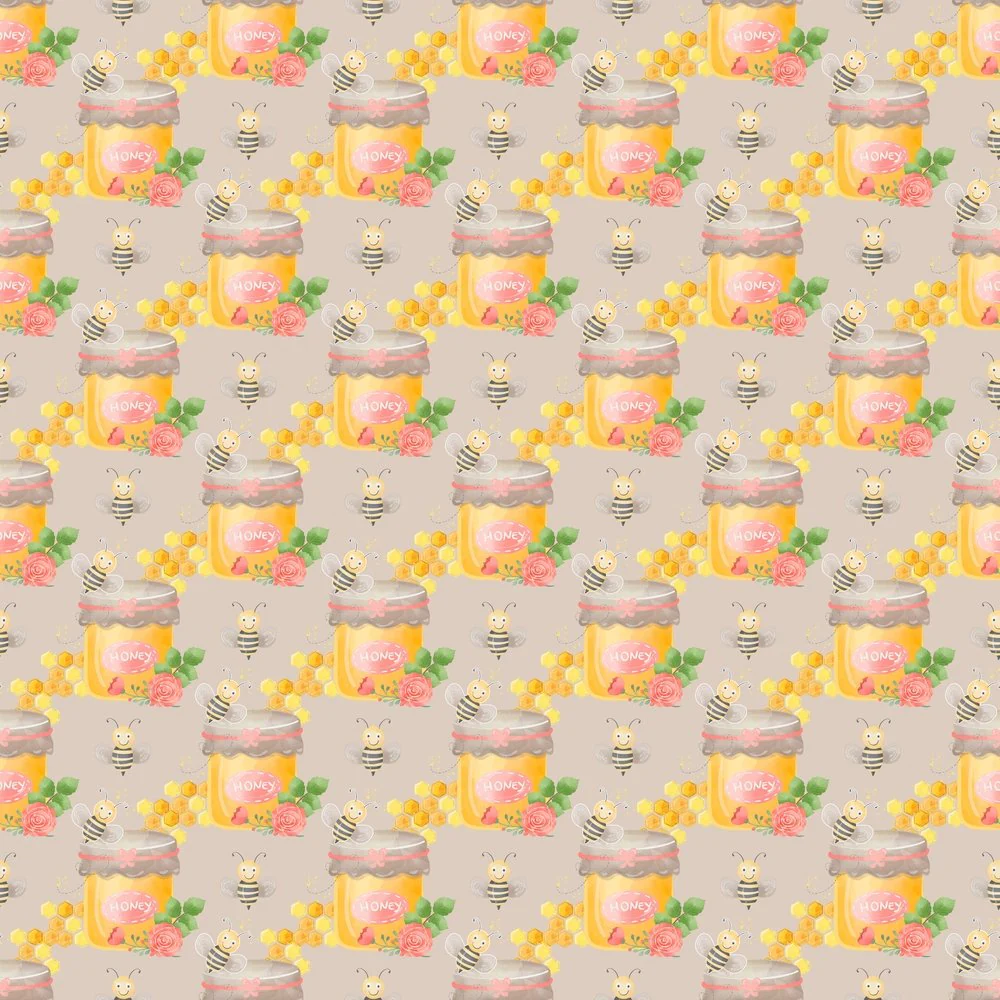 Honey Bee Volume 2 Honey Jar Fabric - Brown