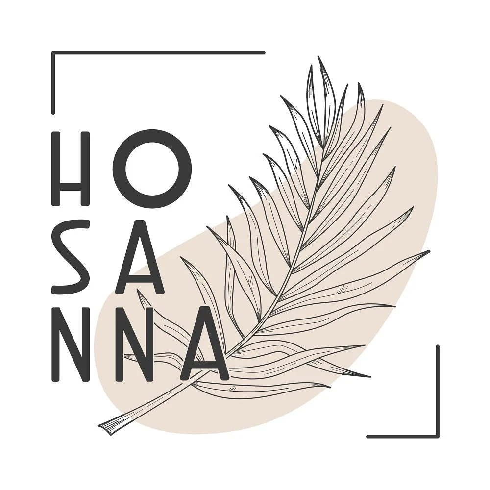 Hosanna With Palm Branch Fabric Panel