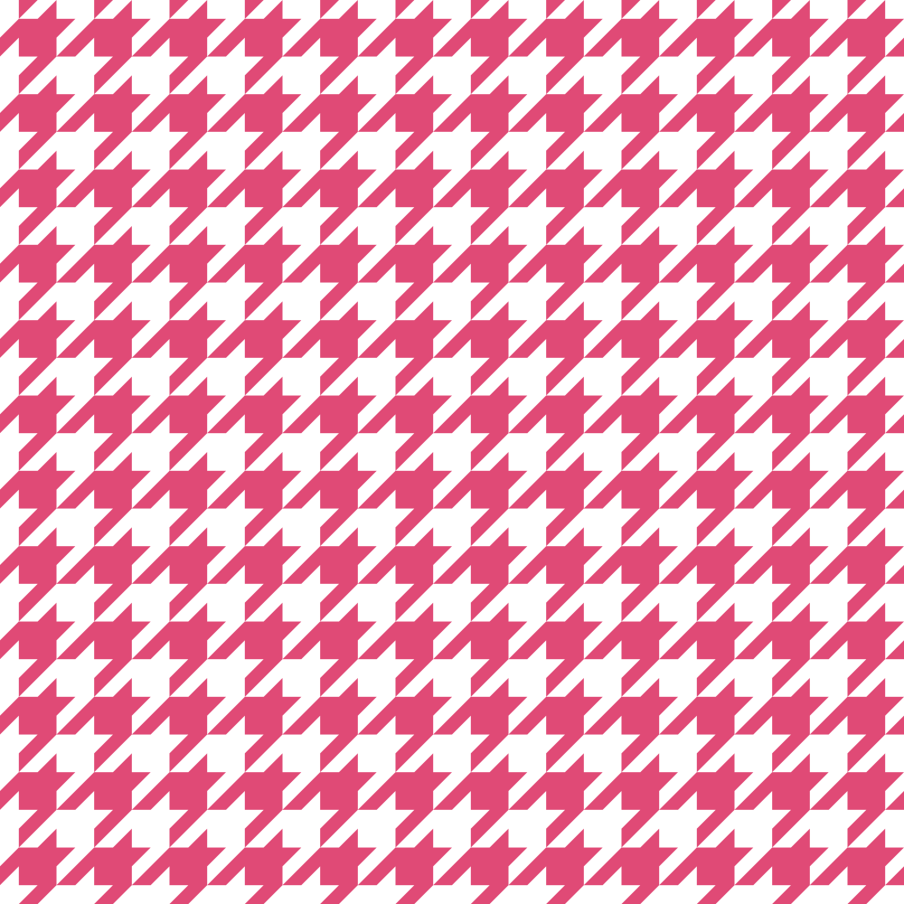 Houndstooth Fabric - Pink Carmine